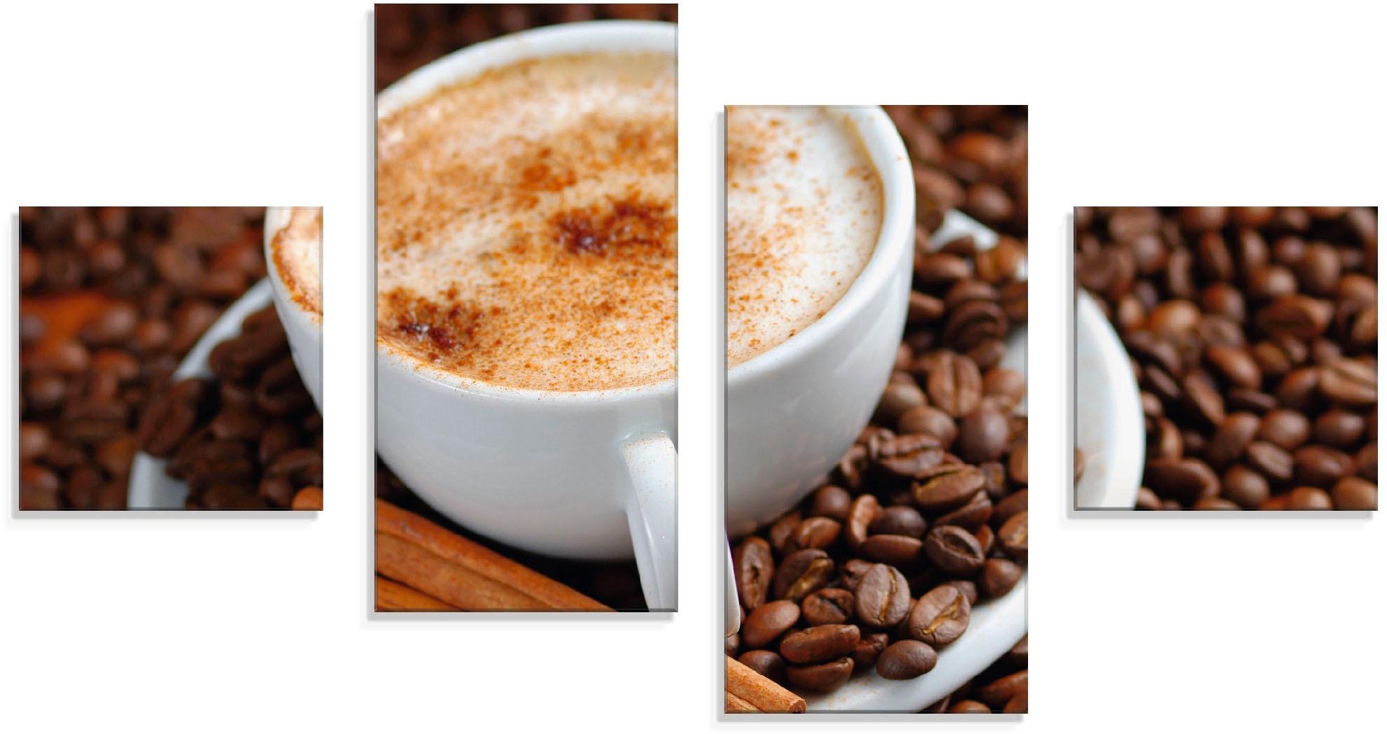 Image of Artland Glasbild »Cappuccino - Kaffee«, Getränke, (4 St.) bei Ackermann Versand Schweiz