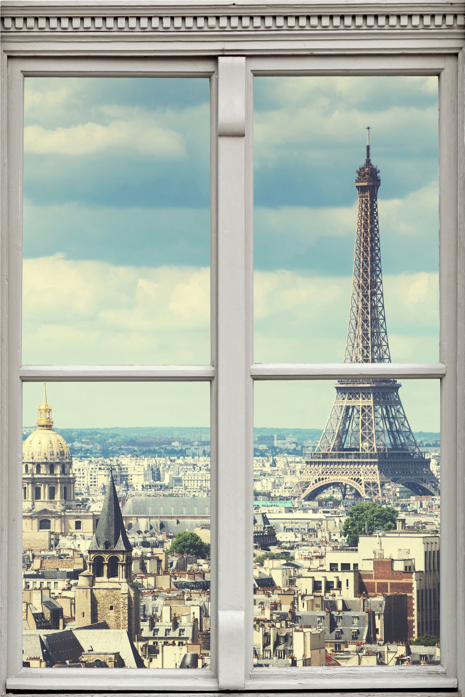 Image of queence Wandsticker "Paris" Wandsticker, Wandbild, selbstklebend, 3D, Fenster