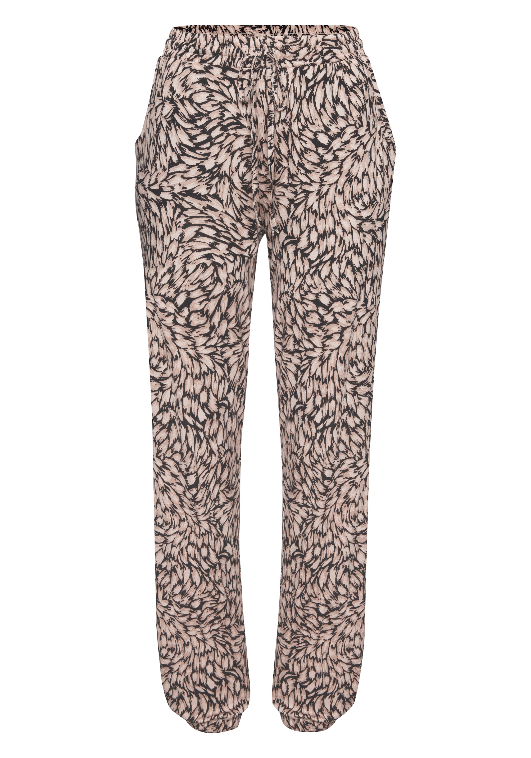 Buffalo Jerseyhose  mit Alloverprint, sommerliche Schlupfhose mit Taschen, Strandhose