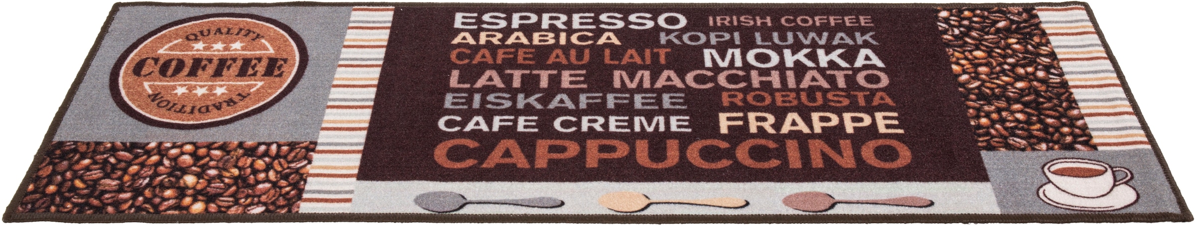 Andiamo Küchenläufer »Cafe Creme«, rechteckig, Motiv Kaffee, mit Schriftzug, Grösse 50x150 cm, Küche