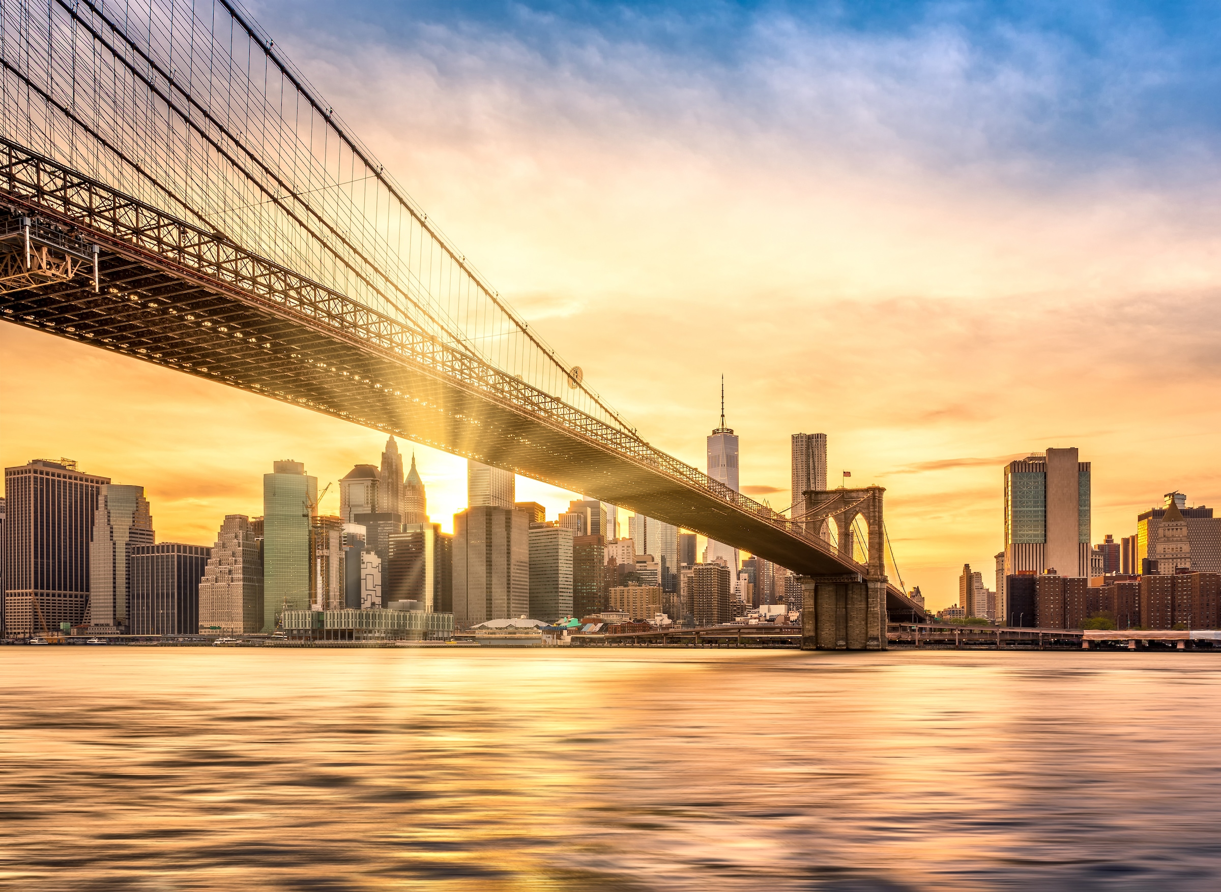 Image of Papermoon Fototapete "Brooklyn Bridge Sunset" glatt