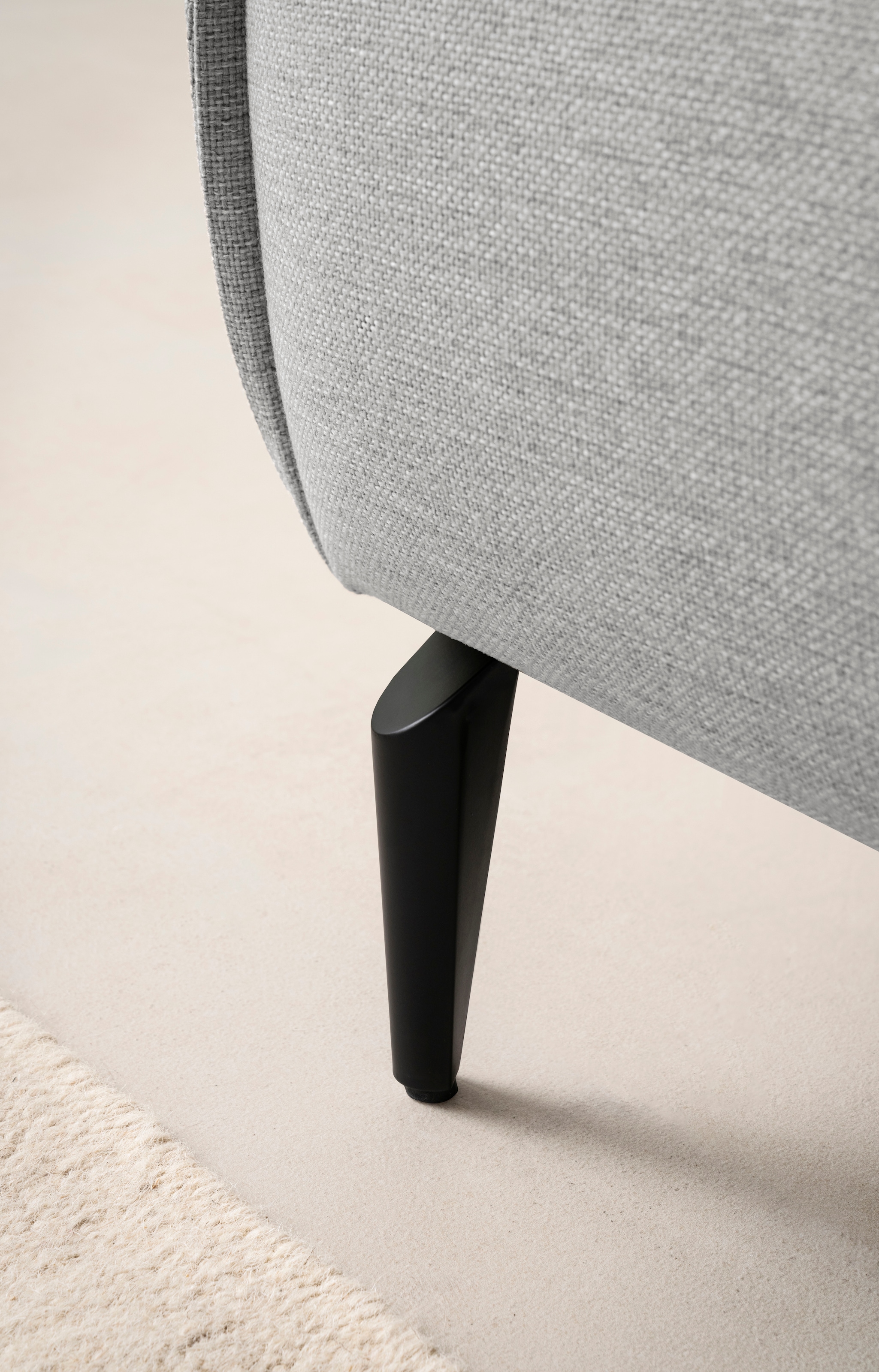 GOODproduct Wohnlandschaft »TVINNU Leinenoptik, 354, mit Hocker« Recamiere rechts/links, stellbar zum Schlafsofa (Krokodilverbinder)