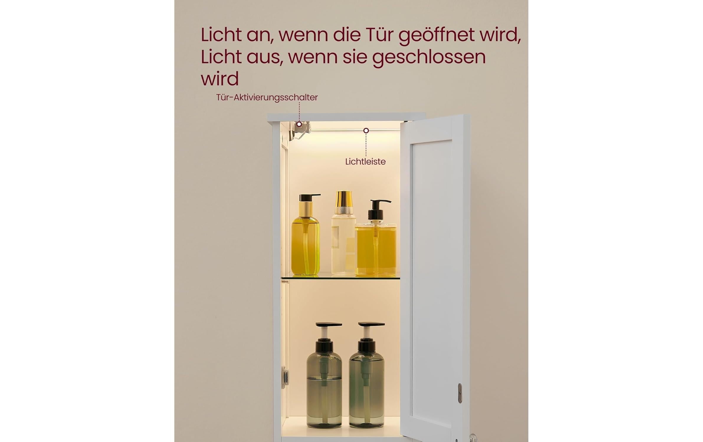 VASAGLE Badregal »30 x 170 cm«