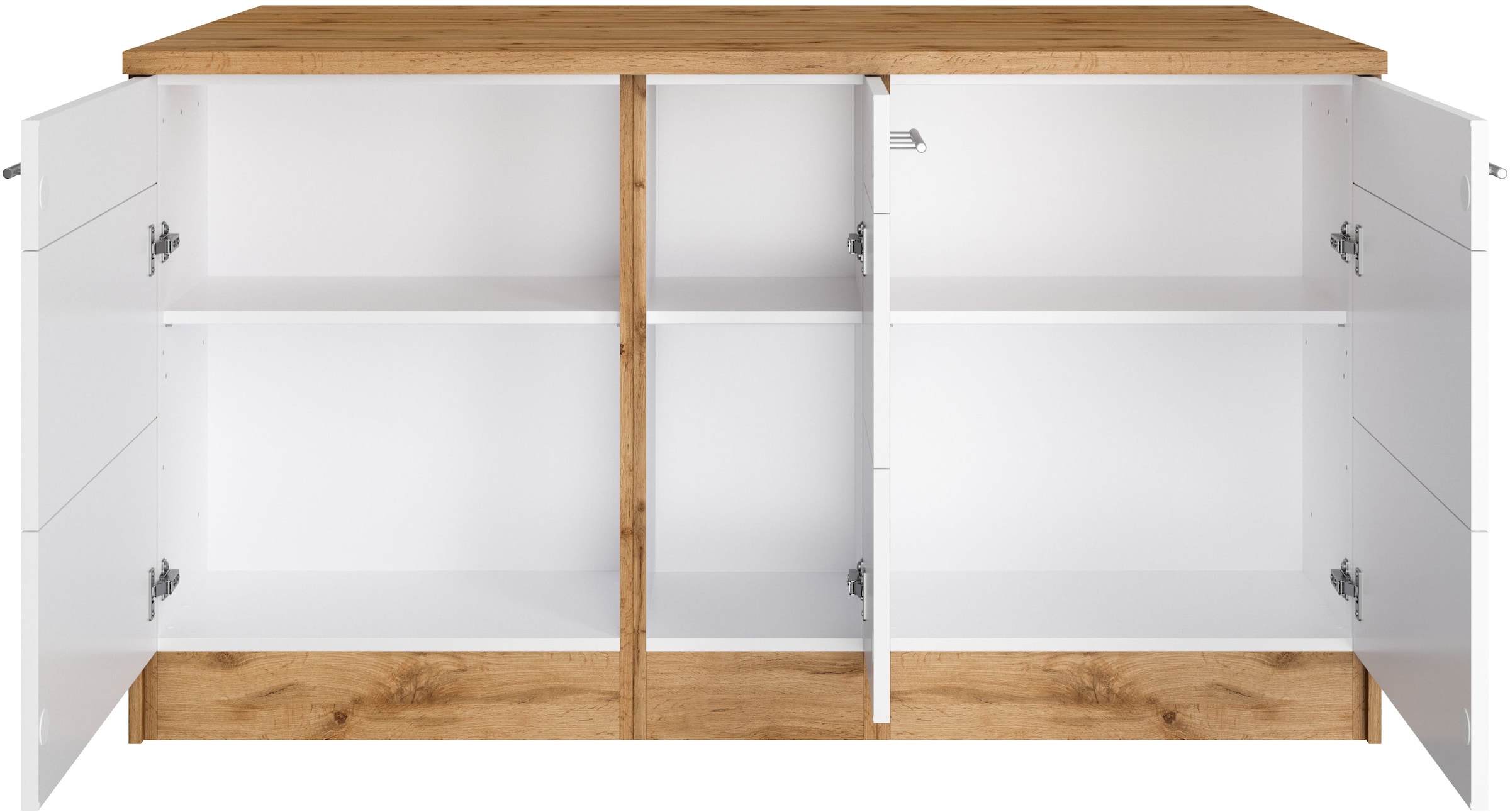 KOCHSTATION Kücheninsel »KS-Wien« Breite 153 cm, MDF-Fronten, Flaschenregal