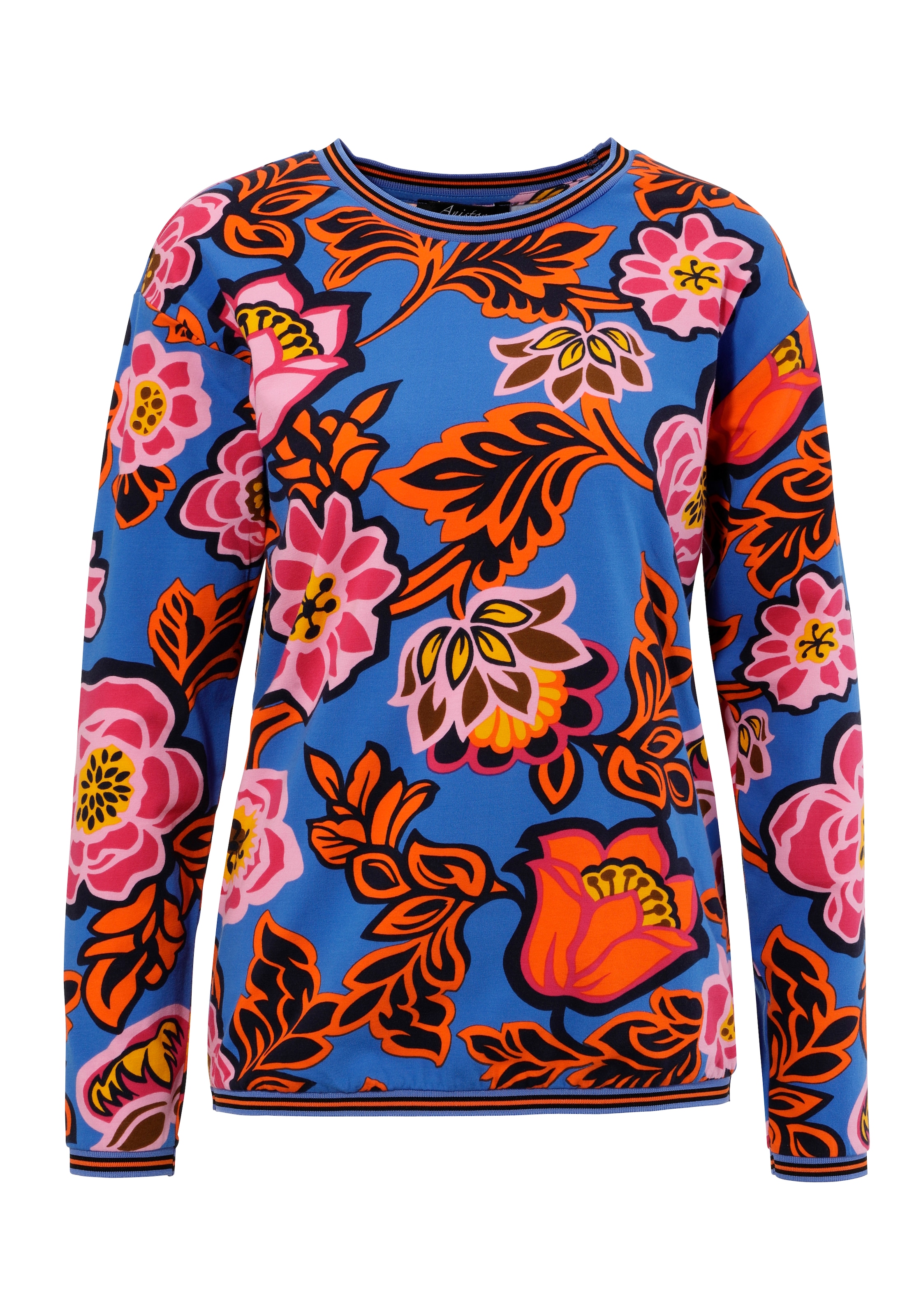Aniston CASUAL Sweatshirt, mit grossflächigen, grafischen Blumendruck