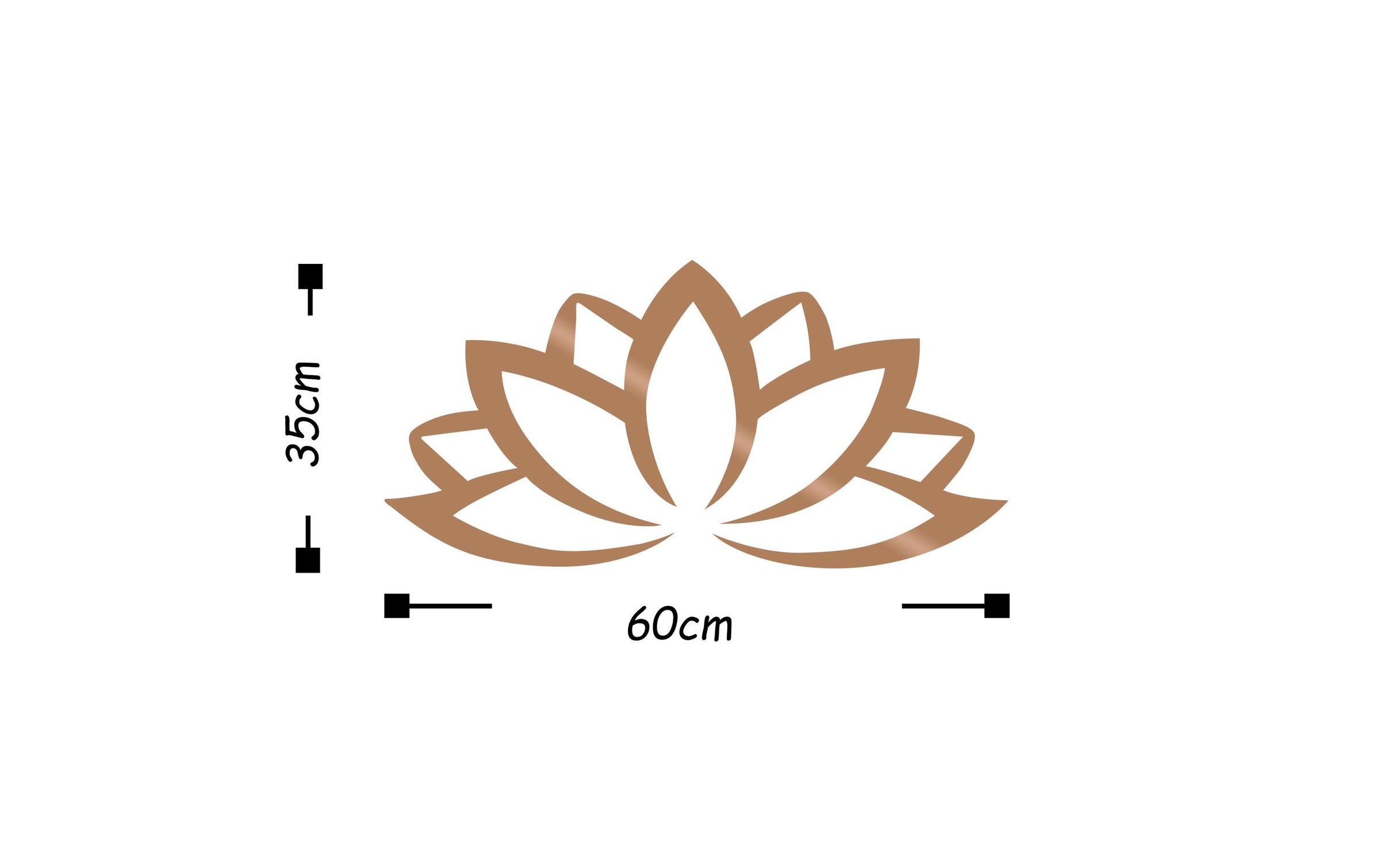 Wanddekoobjekt »Wallxpert Lotus Flower 60 x 35 cm«