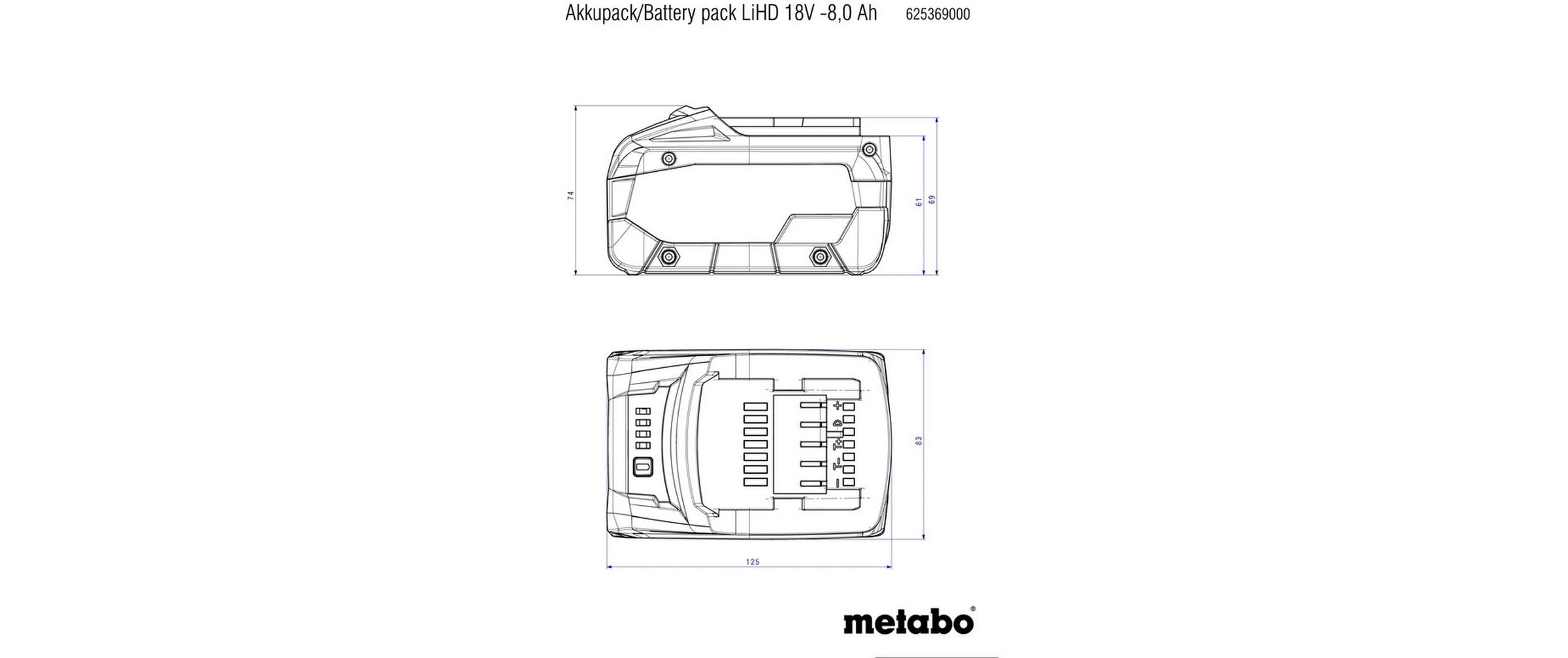 metabo Akku »18 V, LiHD 10 Ah«