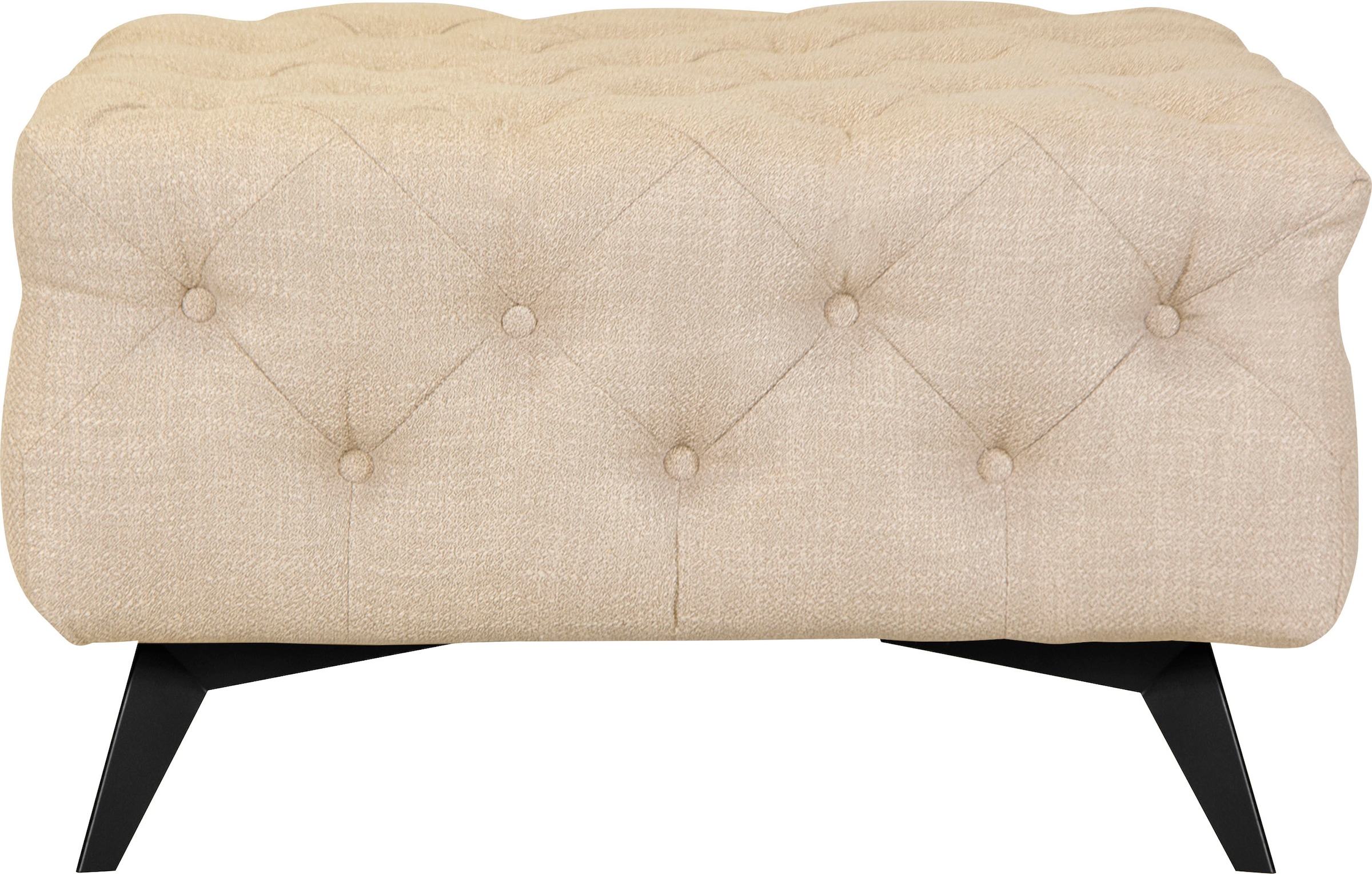 Leonique Polsterhocker »Glynis« aufwändige Knopfheftung, moderne Chesterfield Optik, Fussfarbe wählbar