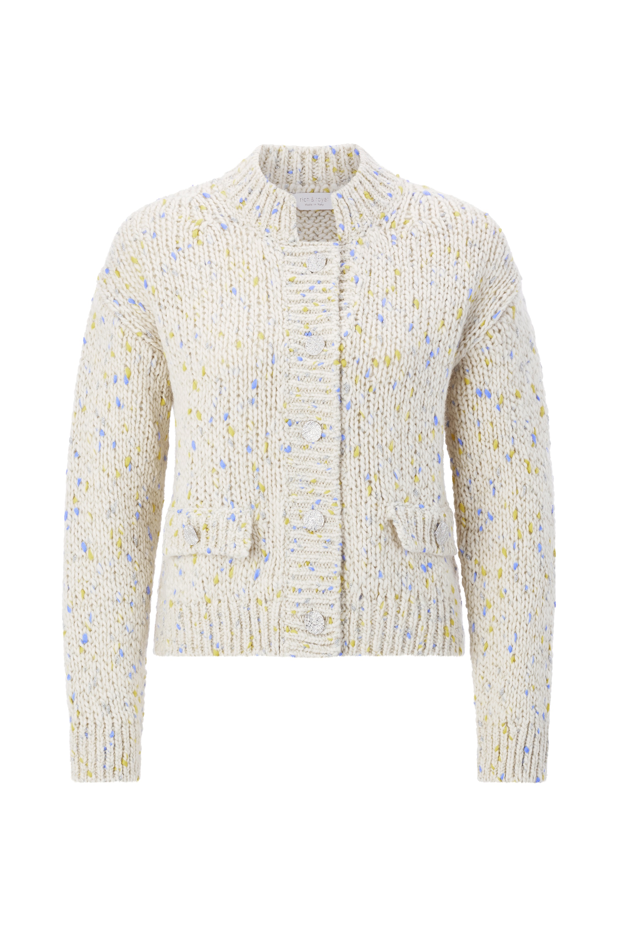 RICHROYAL Cardigan Boxy Neps Yarn