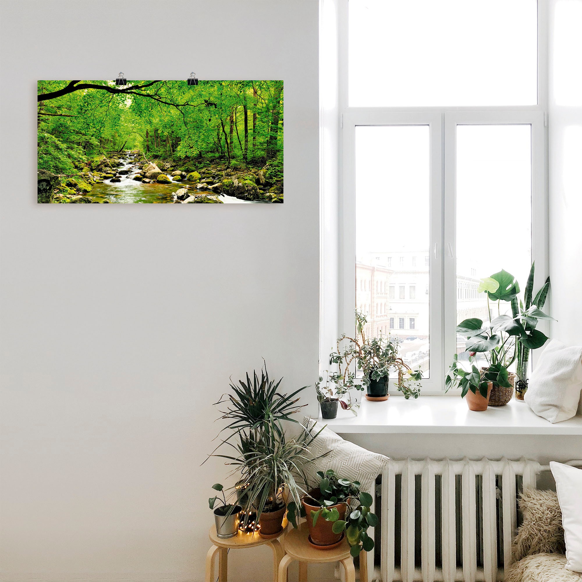 Artland Wandbild »Herbstwald Fluss Smolny«, Wald, (1 St.), als Leinwandbild, Poster, Wandaufkleber in verschied. Grössen