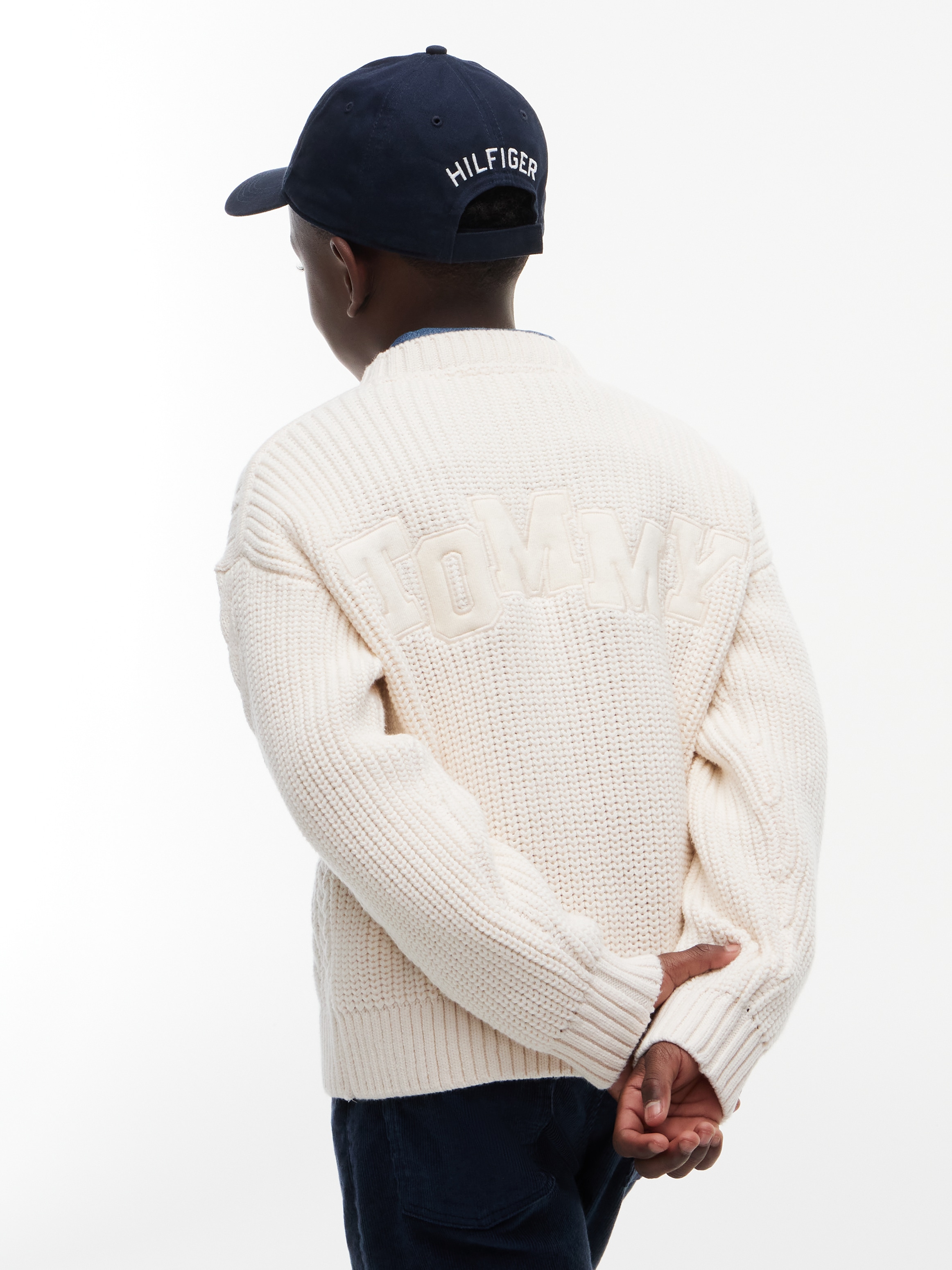 Tommy Hilfiger Strickpullover Regular Fit, Baumwoll-Mix, Kinder bis 16 Jahre