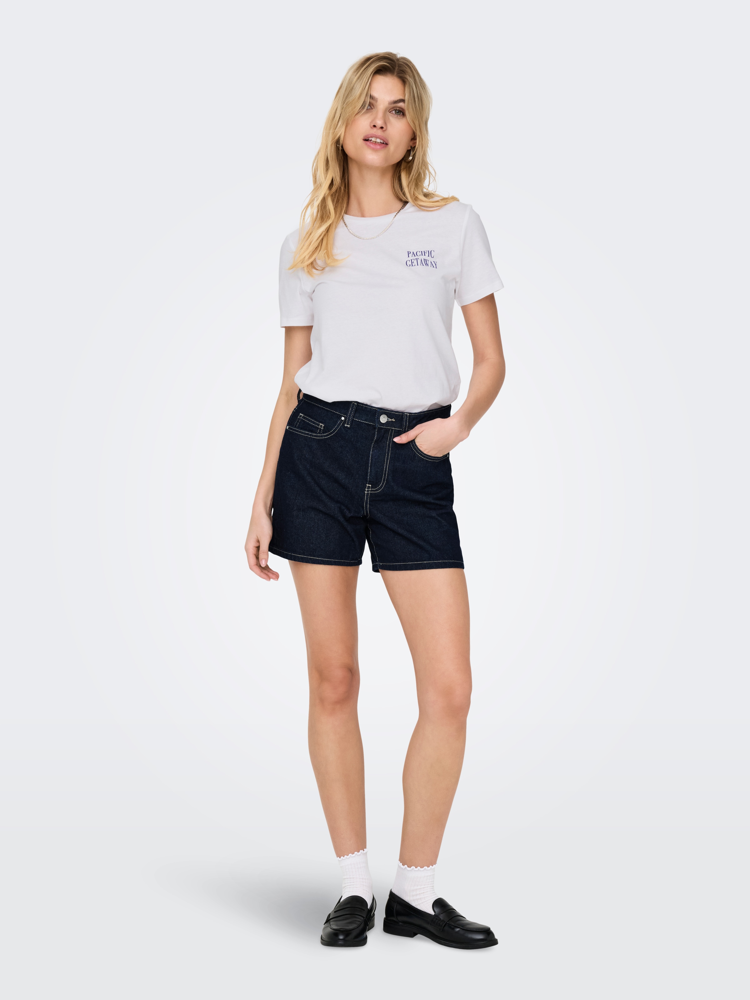 ONLY Short en jean »ONLPHINE« Mélange de coton, coupe regular