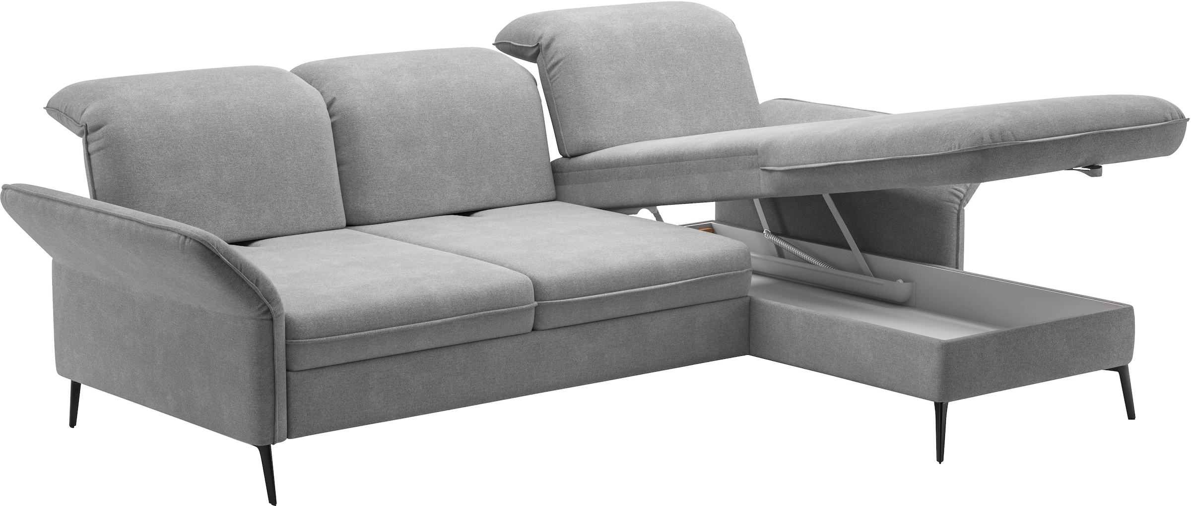 sit&more Ecksofa »Emely«, mit Sitztiefenverstellung optional mit Bettfunktion und Bettkasten