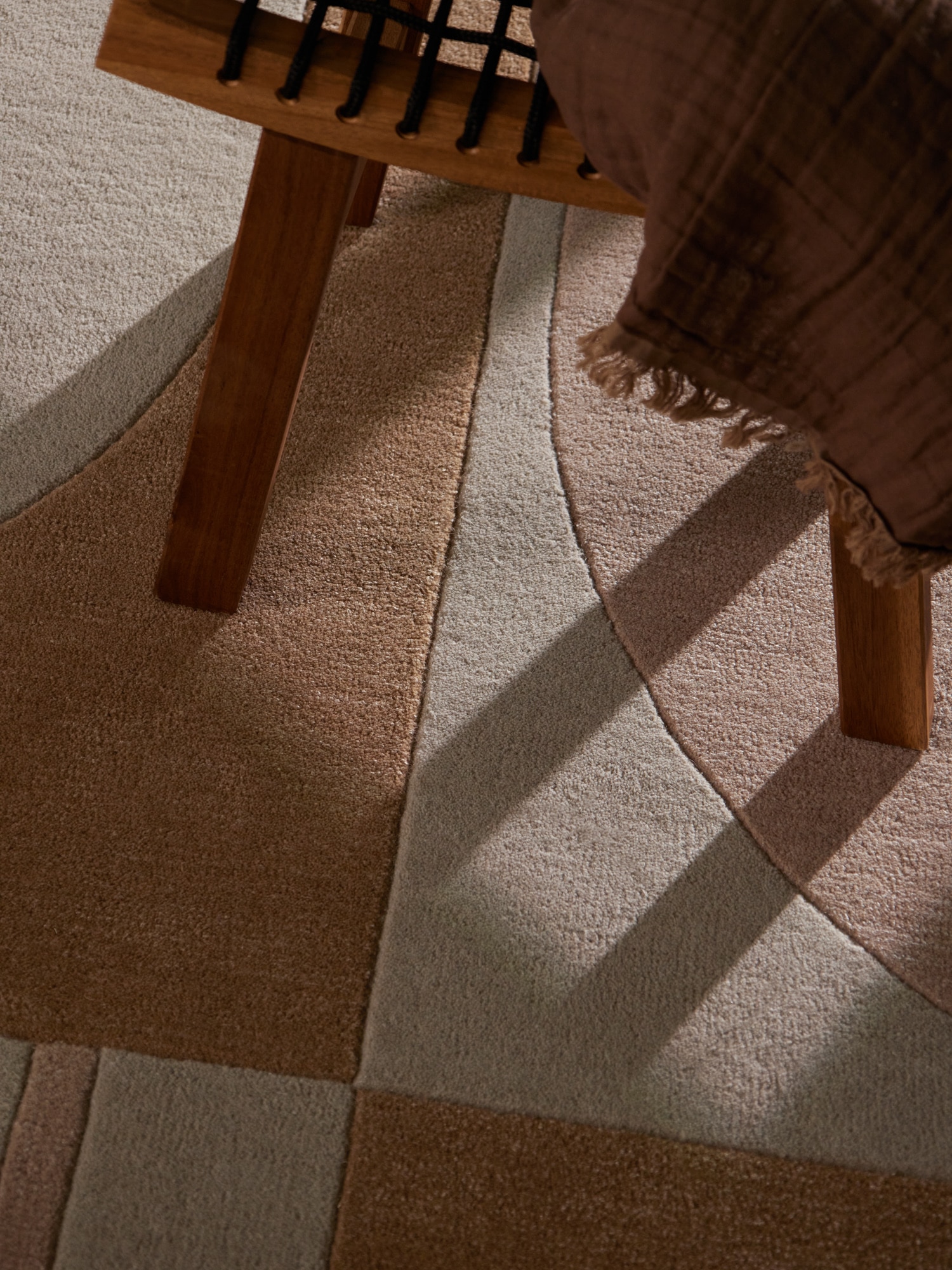 Ted Baker Tapis en laine »Windmill« Rectangulaire 15 mm Höhe Laine, tapis naturel, fait main, salon, chambre à coucher, coloré