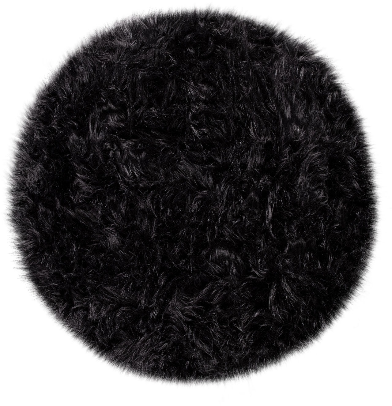 Image of Paco Home Fellteppich »Playa 960«, rund, 60 mm Höhe, Kunstfell, Flokati-Optik, Hochflor, weich und flauschig, Uni-Farben, ideal im Wohnzimmer & Schlafzimmer bei Ackermann Versand Schweiz