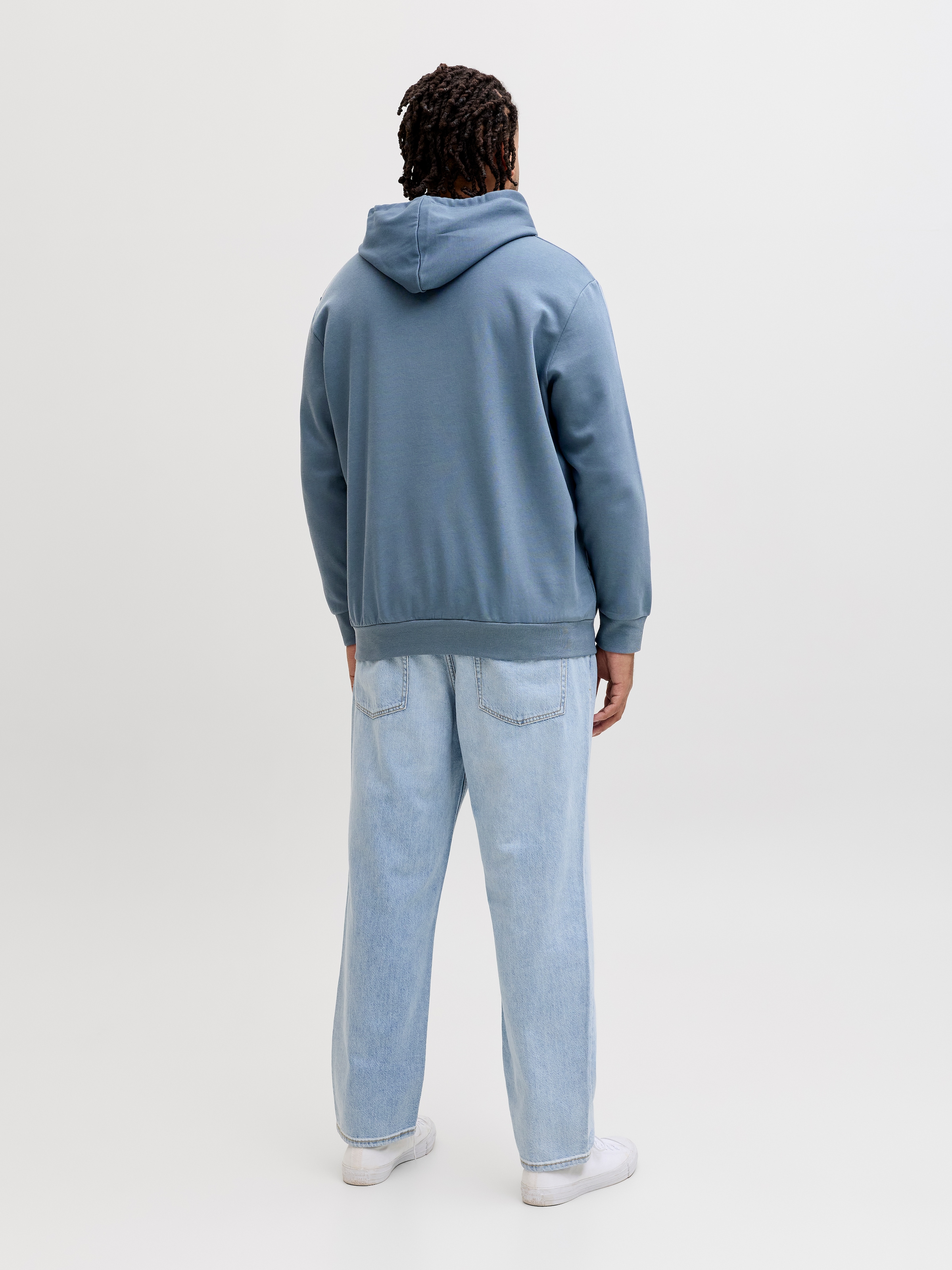 Jack & Jones PlusSize Hoodie »JJELOGO SWEAT HOOD 2 COL 24/25 NOOS PLS«, avec logo imprimé sur le devant
