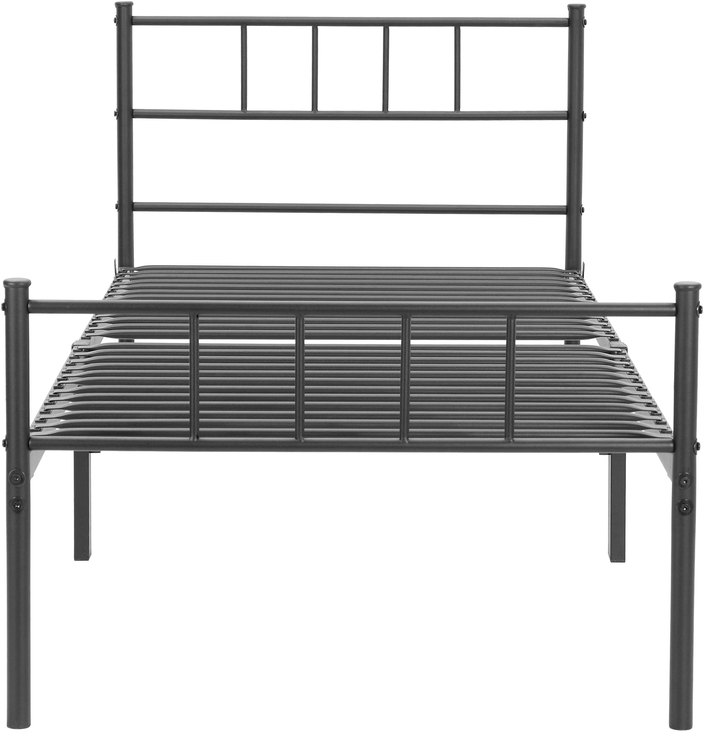 INOSIGN Metallbett »Amrum Bett Bettgestell Bettrahmen Einzelbett Doppelbett Stahlbett«, (2m Länge und in 4 Breiten wählbar - 90, 140, 160, 180 cm), Schlafzimmerbett inkl. 26 Lattenroste zum Schutz der Matratze