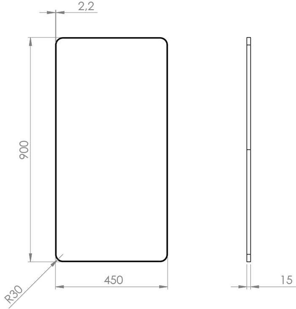Loevschall Spiegel »Refine Wandspiegel rechteckig – eleganter Designspiegel mit edlem« Rahmen in vielen Grössen & Farben für Bad, Flur & Schlafzimmer