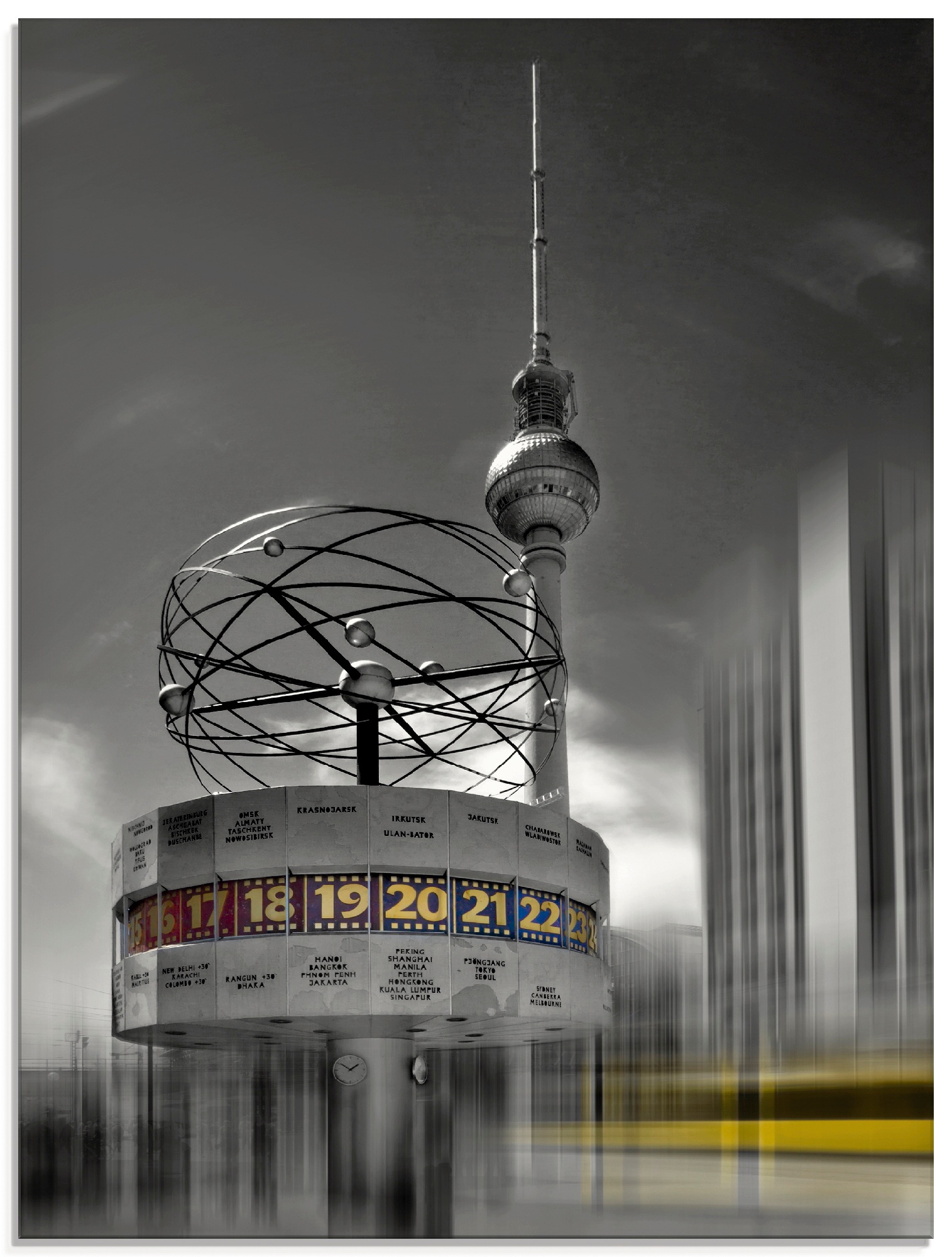 Image of Artland Glasbild »Dynamische-Kunst Berlin Alexanderplatz«, Gebäude, (1 St.) bei Ackermann Versand Schweiz