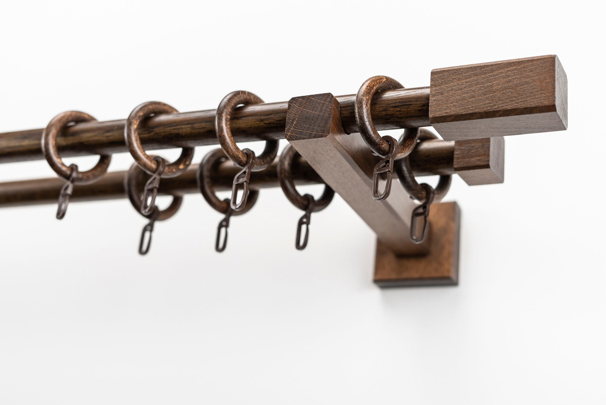 Image of GARESA Gardinenstange »CUBUS«, 2 läufig-läufig, Wunschmasslänge, Vorhanggarnitur, einfache Montage, m. Stangenverbinder verlängerbar, Wandmontage, mit Ringe bei Ackermann Versand Schweiz