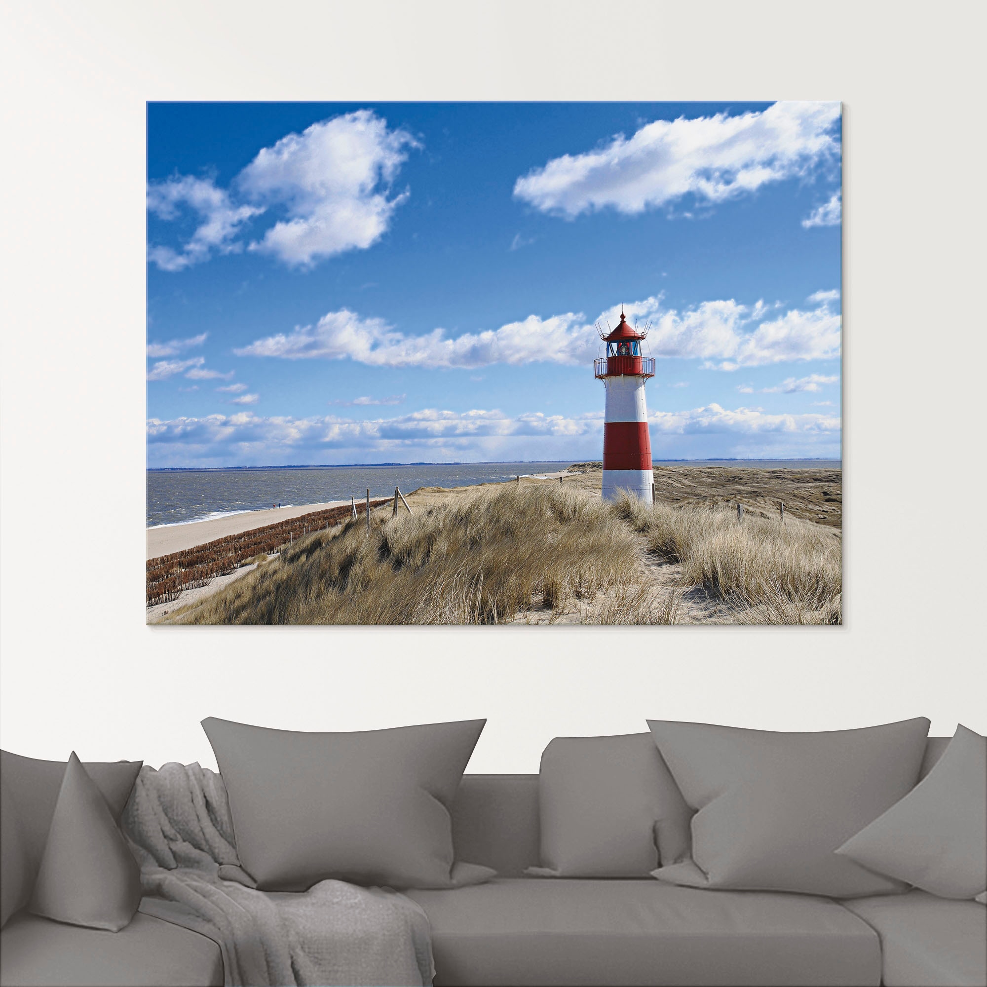 Artland Glasbild »Leuchtturm Sylt«, Gebäude, (1 St.), in verschiedenen Grössen