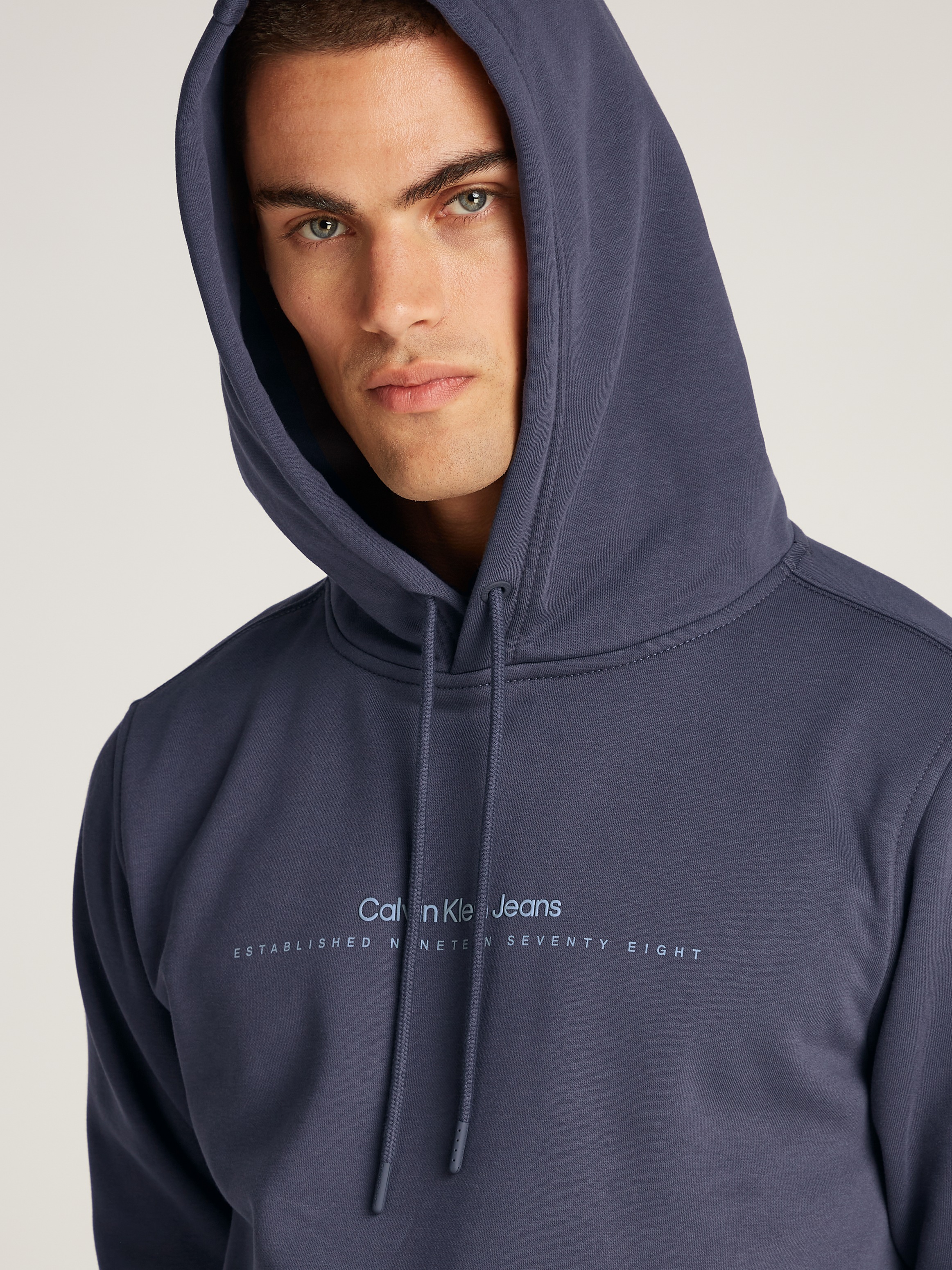 Calvin Klein Jeans Sweatshirt »MINIMAL LOGO HOODIE«, Kängurutasche, Logodruck