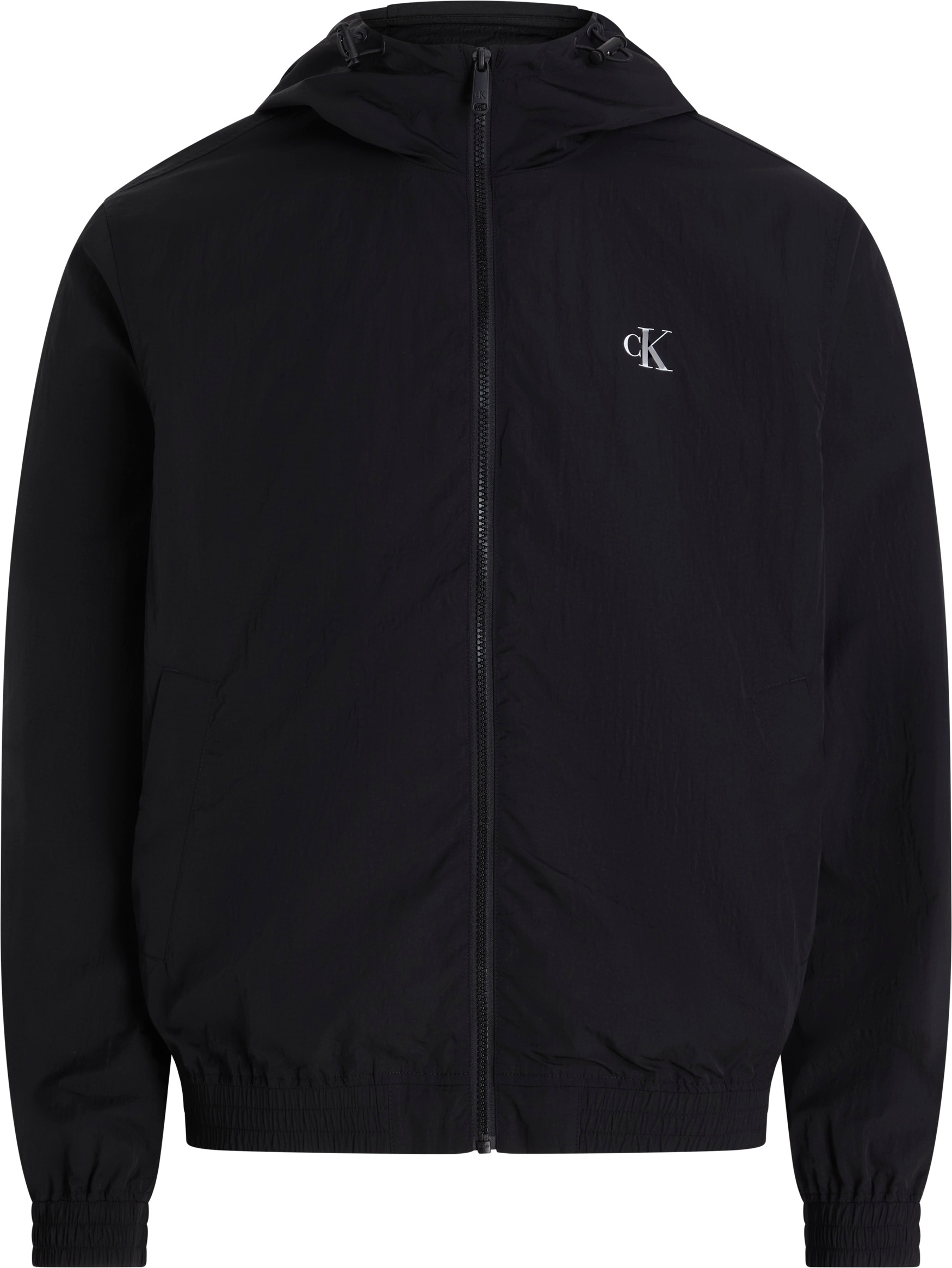 Calvin Klein Jeans Windbreaker »NYLON HOODED WINDBREAKER«, mit Kapuze, mit Logodruck