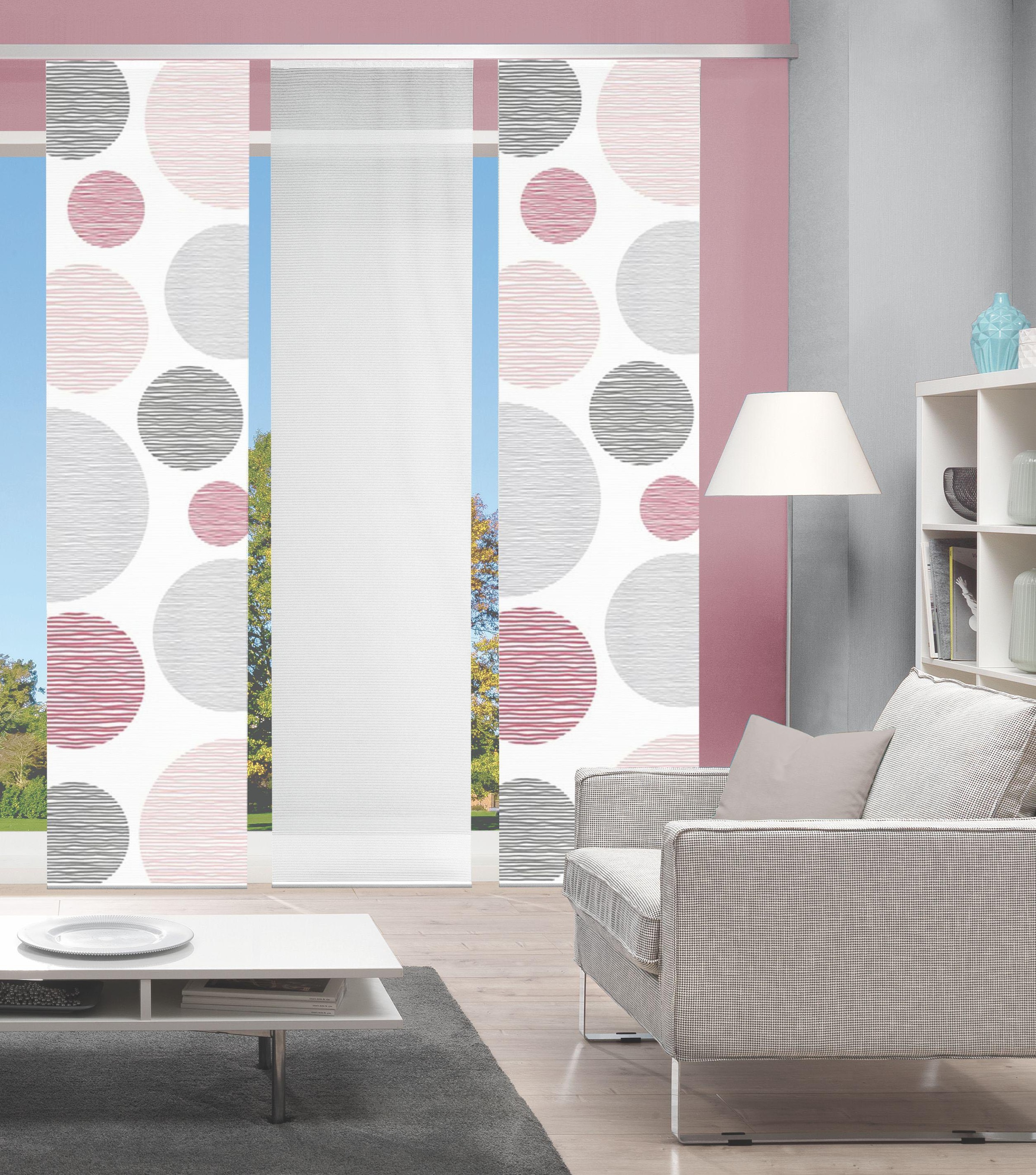 Vision S Schiebegardine »3ER SET BORDEN« Paneelwagen 3 Stk. tlg. HxB: 260x60, Schiebevorhang 3er Set Digitaldruck