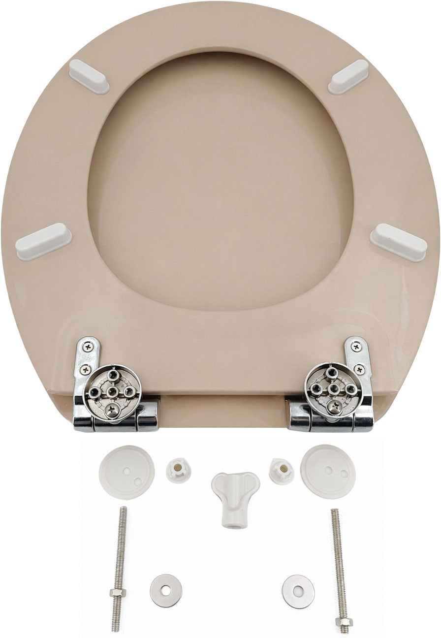 welltime WC-Sitz »Classic Colours« Kratzfester Klo-Sitz mit einem Holzkern und Absenkautomatik
