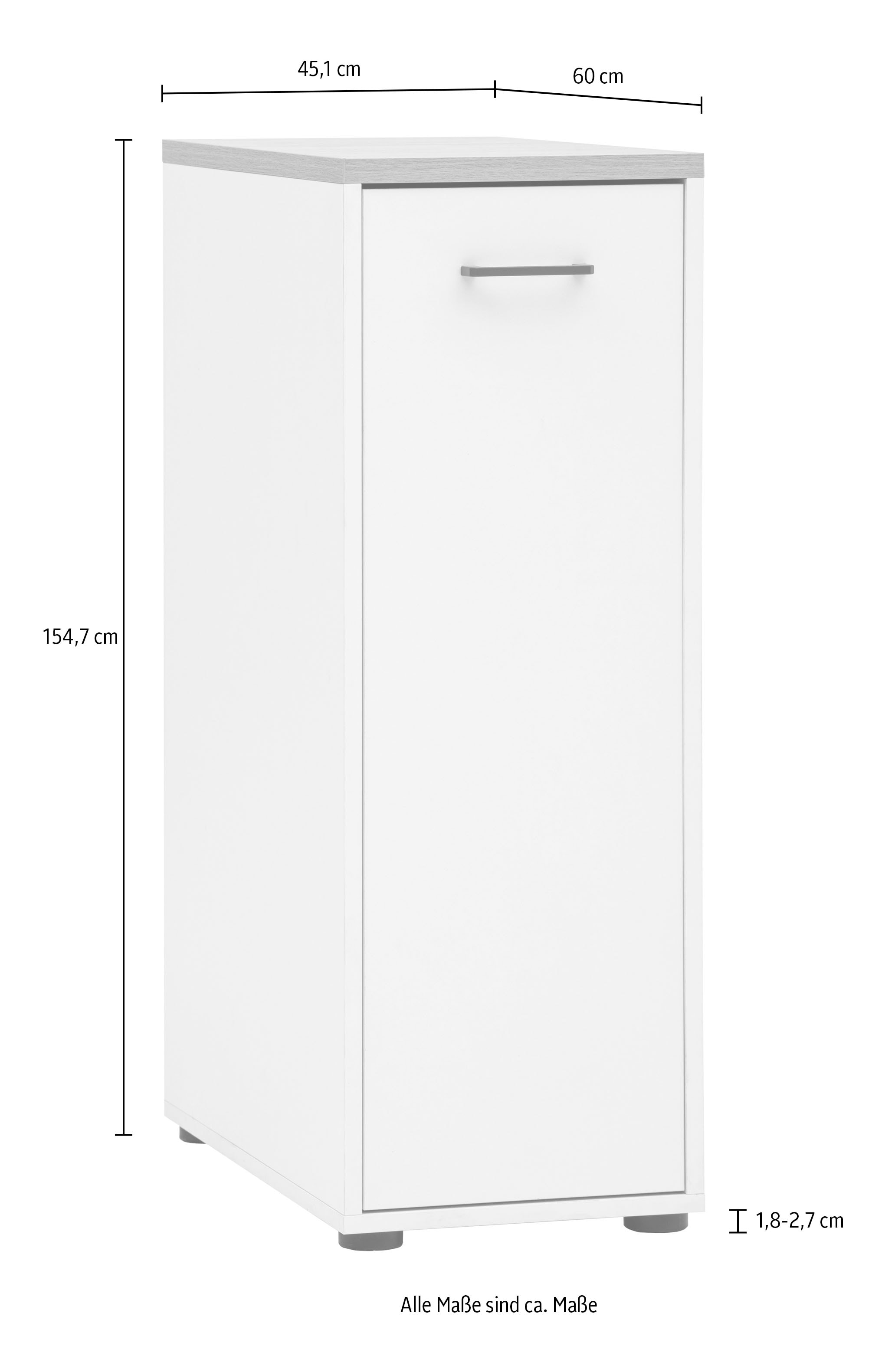 Schildmeyer Apothekerschrank »Solea Apothekerschrank mit zwei Vollauszügen« 1 Stk. tlg. Apothekerschrank mit einem SoftClose Vollauszug (zwei Schubkästen)