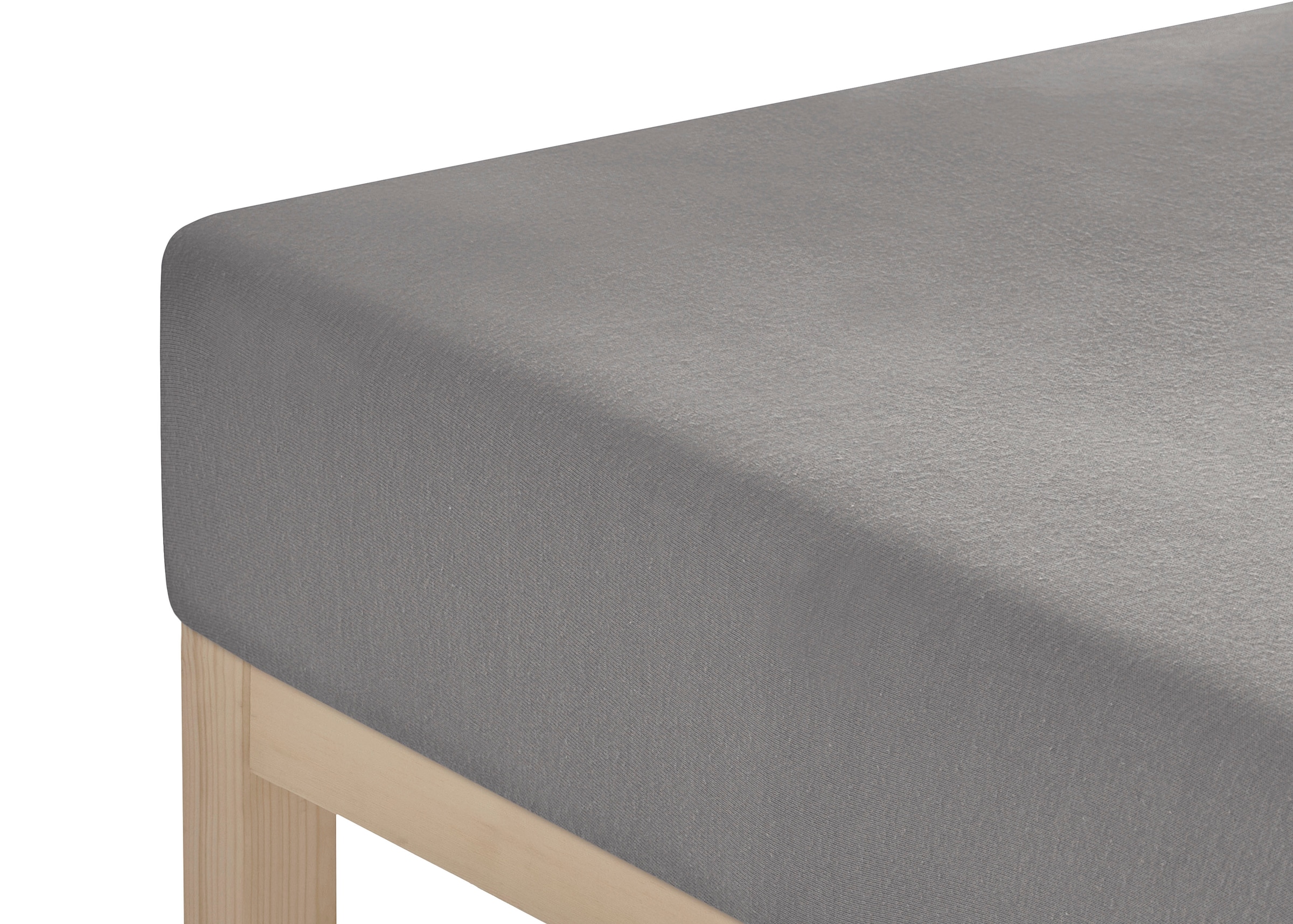 my home Spannbettlaken »Litschi«, (2 St.), für Topper auf Boxspringbetten geeignet, 100% Baumwolle, Topper Spannbettlaken aus Jersey mit Gummizug, Made in Green zertifiziert