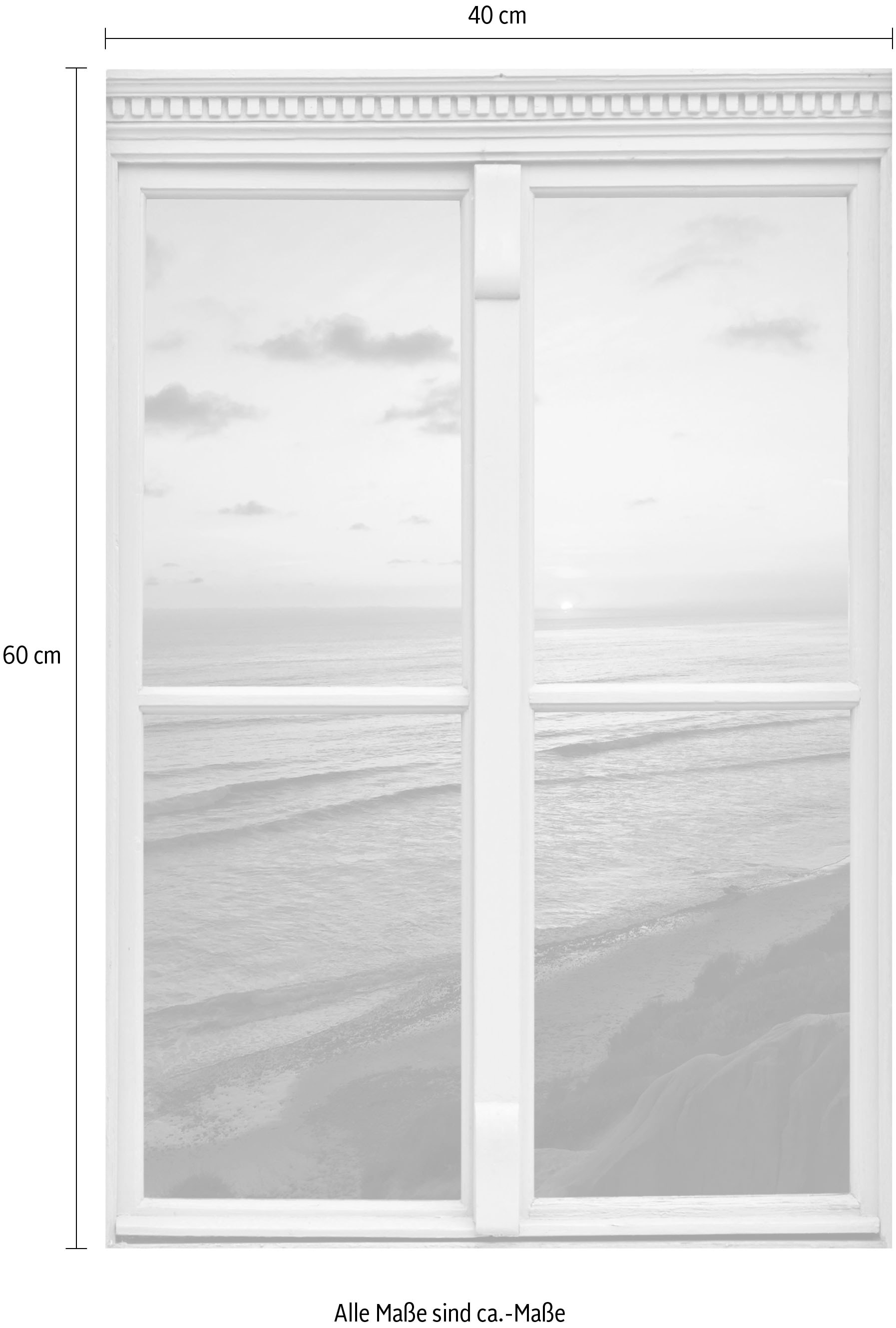 queence Wandsticker »Sonnenuntergang«, Wandsticker, Wandbild, selbstklebend, 3D, Fenster