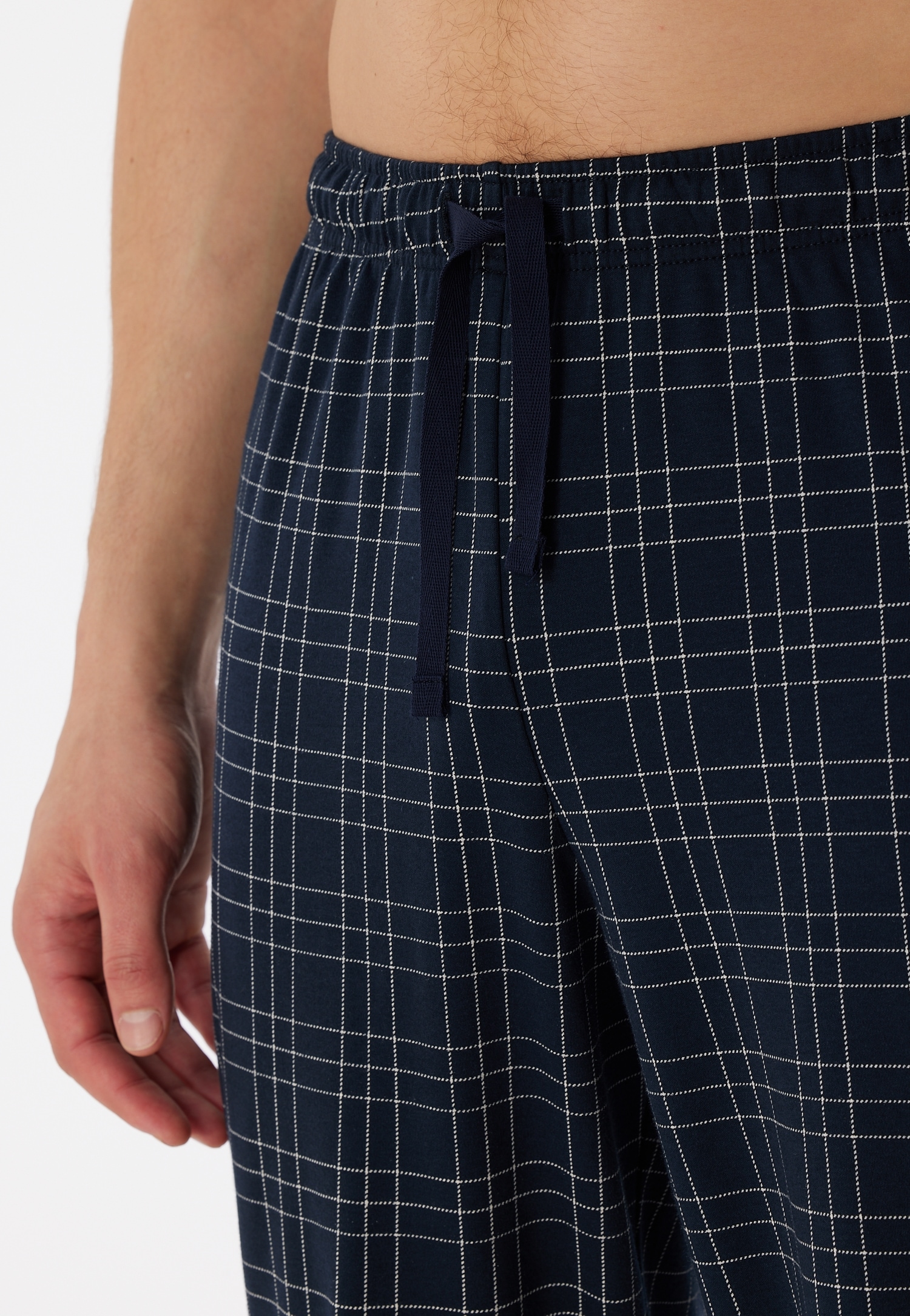 Schiesser Pyjama »"Fine Interlock"«, (2 tlg.), mit Serafino-Kragen und funktionaler Knopfleiste
