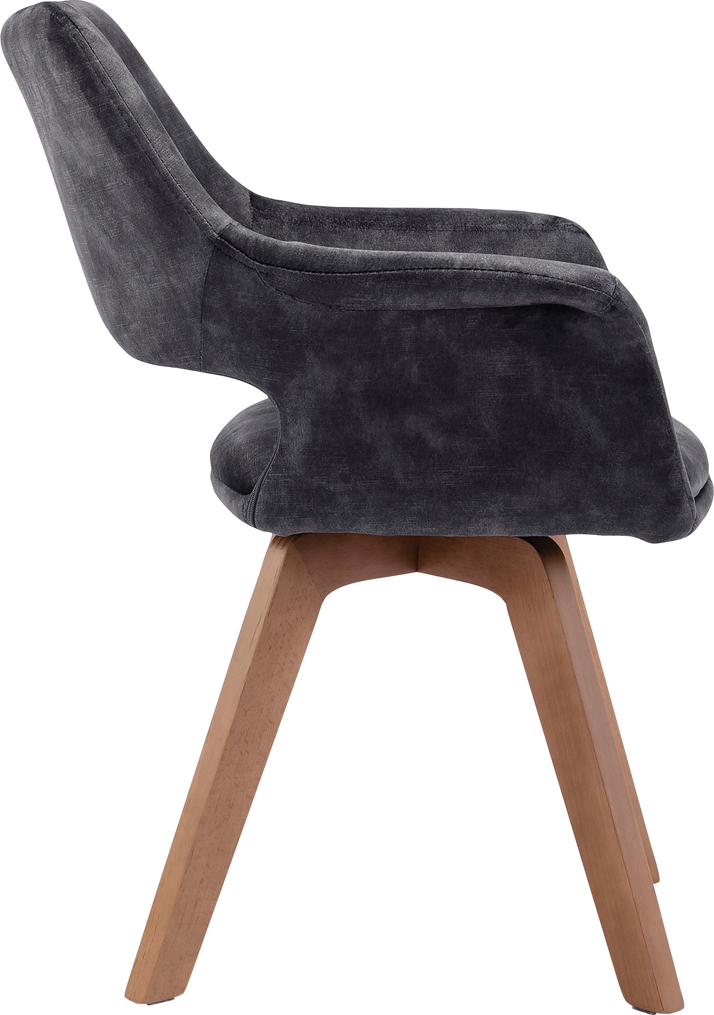 byLIVING Esszimmerstuhl »Klara«, (Set), 2 St., Samtstoff Velvet, 2er-Set, gepolstert mit hochwertigem Vintage-Samt, 360 Grad drehbar