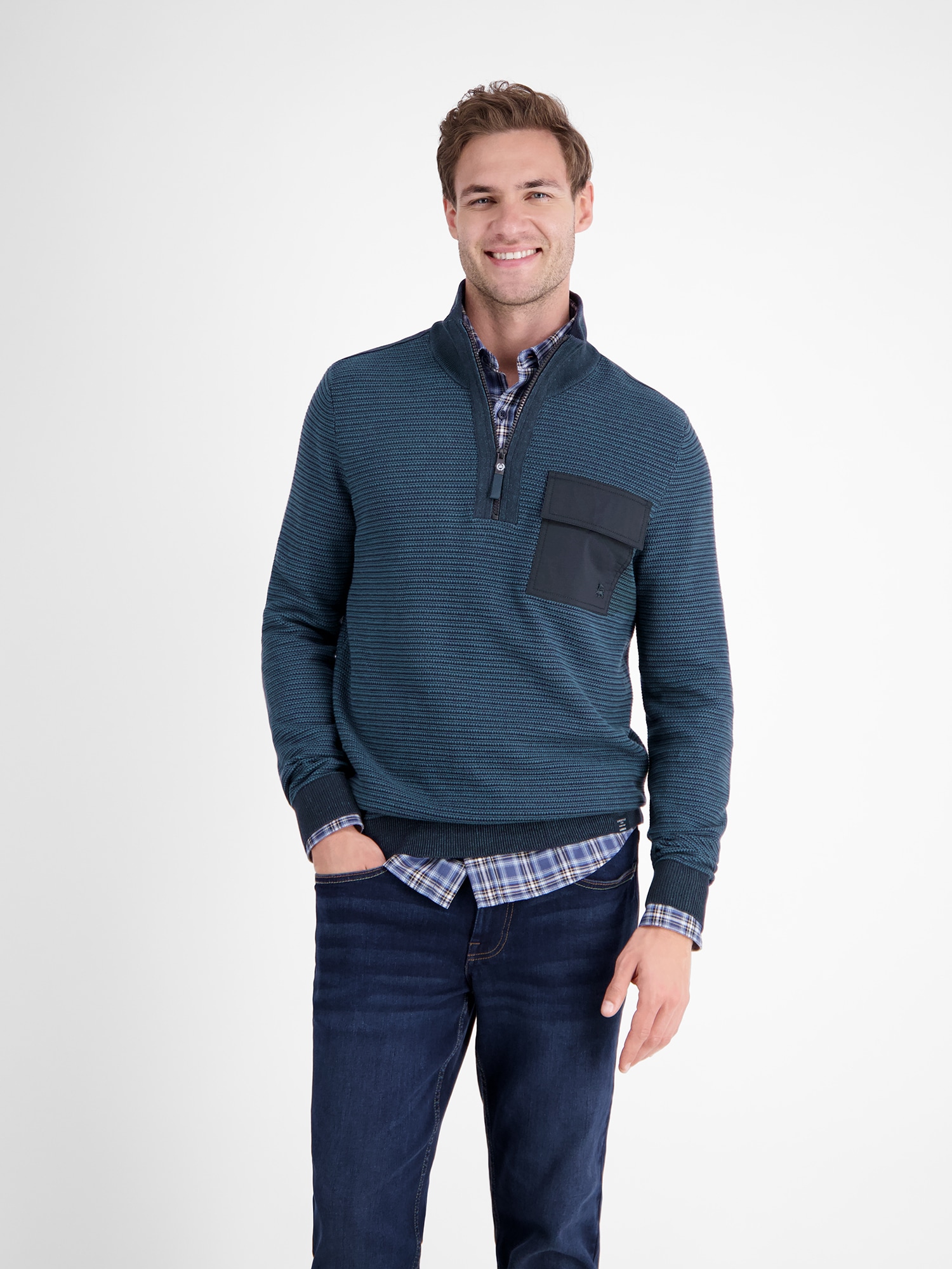 Image of LERROS Strickpullover "Stricktroyer in Strukturstrick"