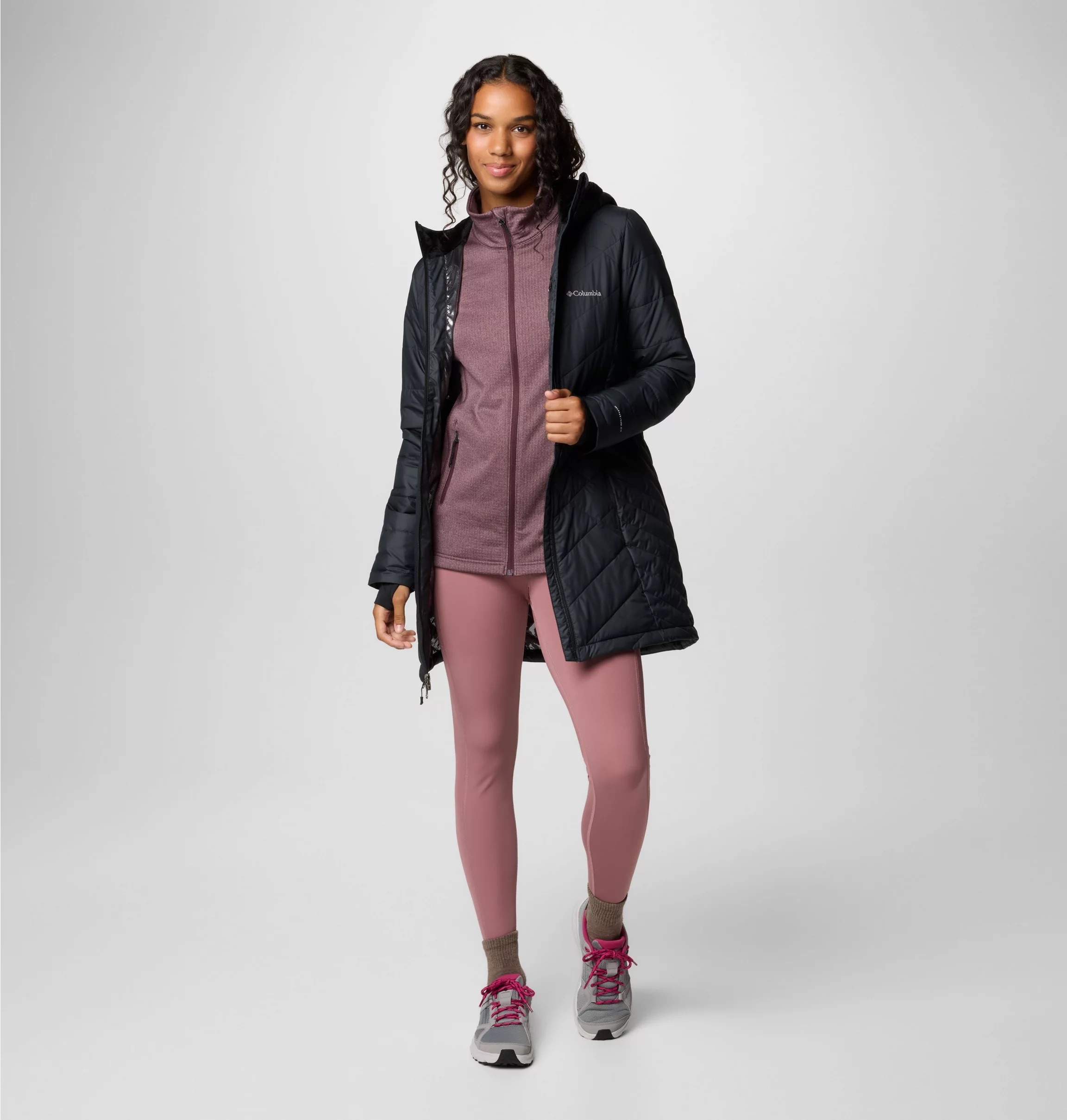 Columbia Steppmantel »HEAVENLY LONG HOODED JACKET«, (1 tlg.)