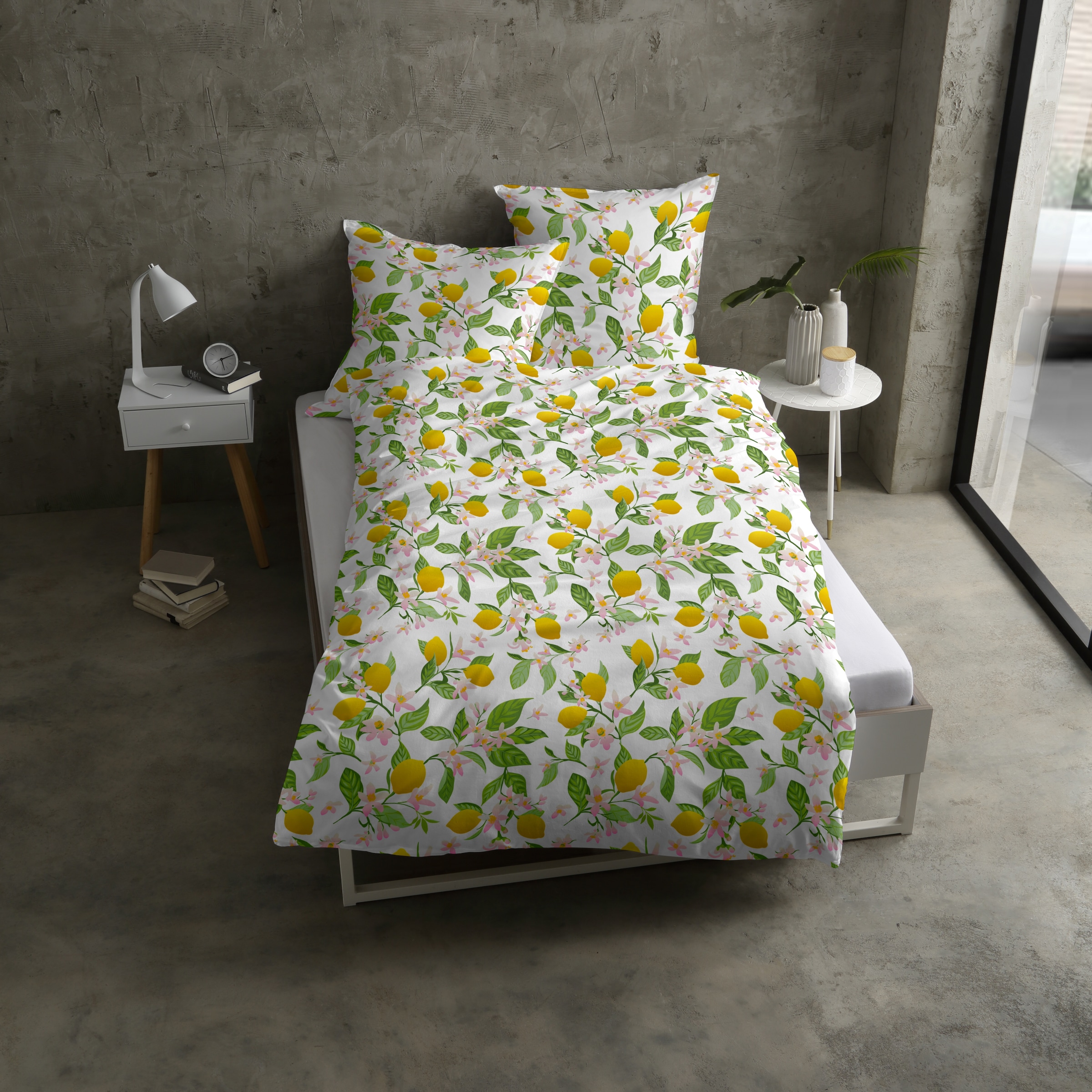 CASATEX Bettwäsche »Lemon«, kräftig sonnige Farben, tolles Design mit Zitronen