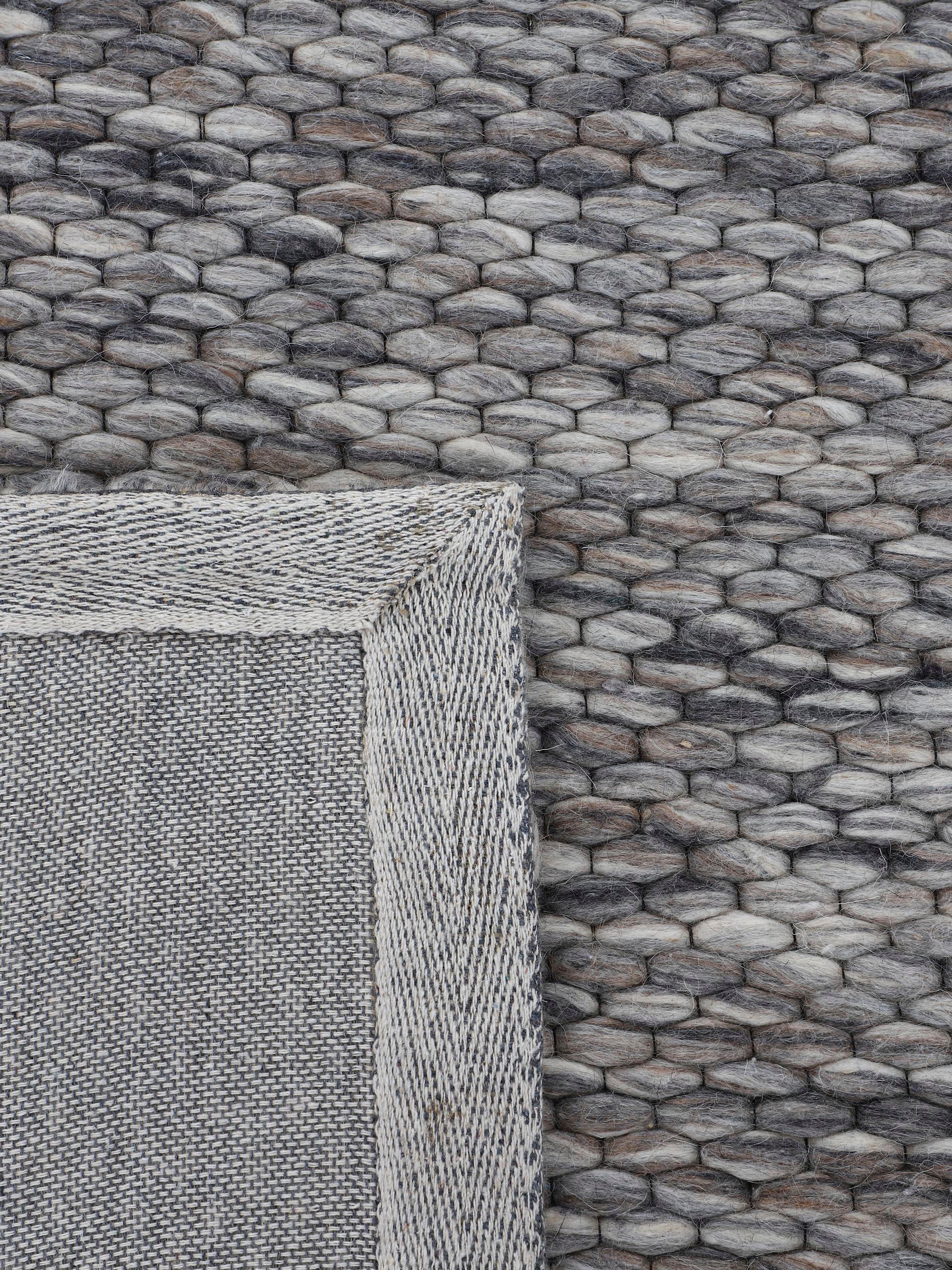carpetfine Wollteppich »Sina,  auch als Läufer«, rechteckig, 14 mm Höhe, Handweb Teppich, reine Wolle, meliert, handgewebt, weich & kuschelig