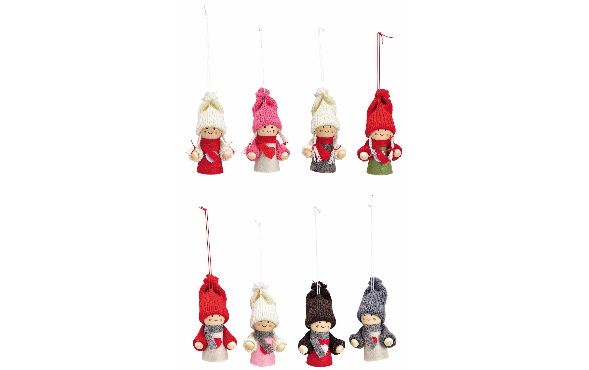 G.Wurm Christbaumschmuck »G. Wurm Weihnachtsschmuck Winterkind, 8-er Set«