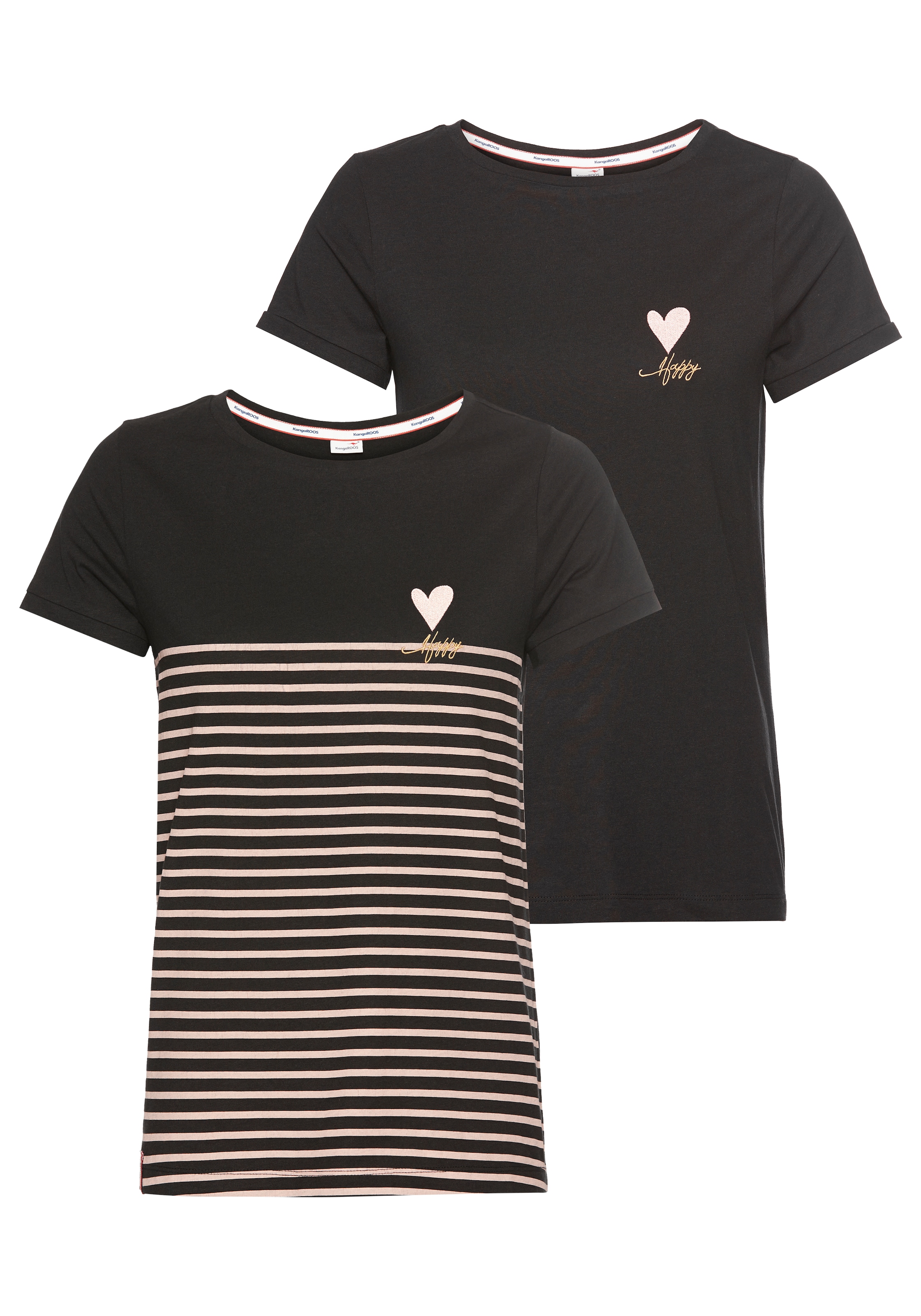 Image of KangaROOS T-Shirt 2er-Pack, aus weicher Baumwollware