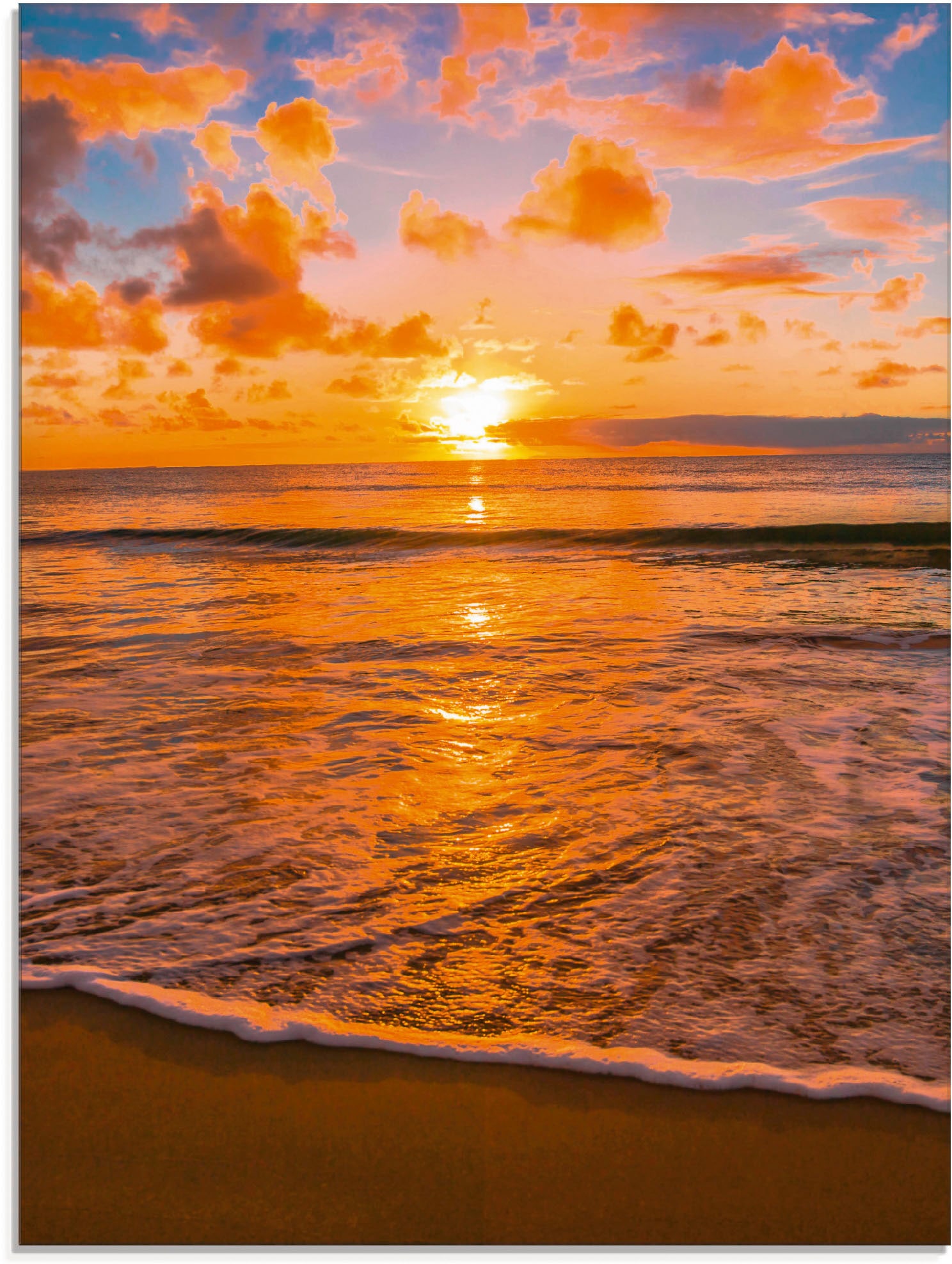Artland Glasbild »Schöner tropischer Sonnenaufgang Strand«, kaufen -untergang, St.), verschiedenen in & (1 am Grössen Sonnenuntergang