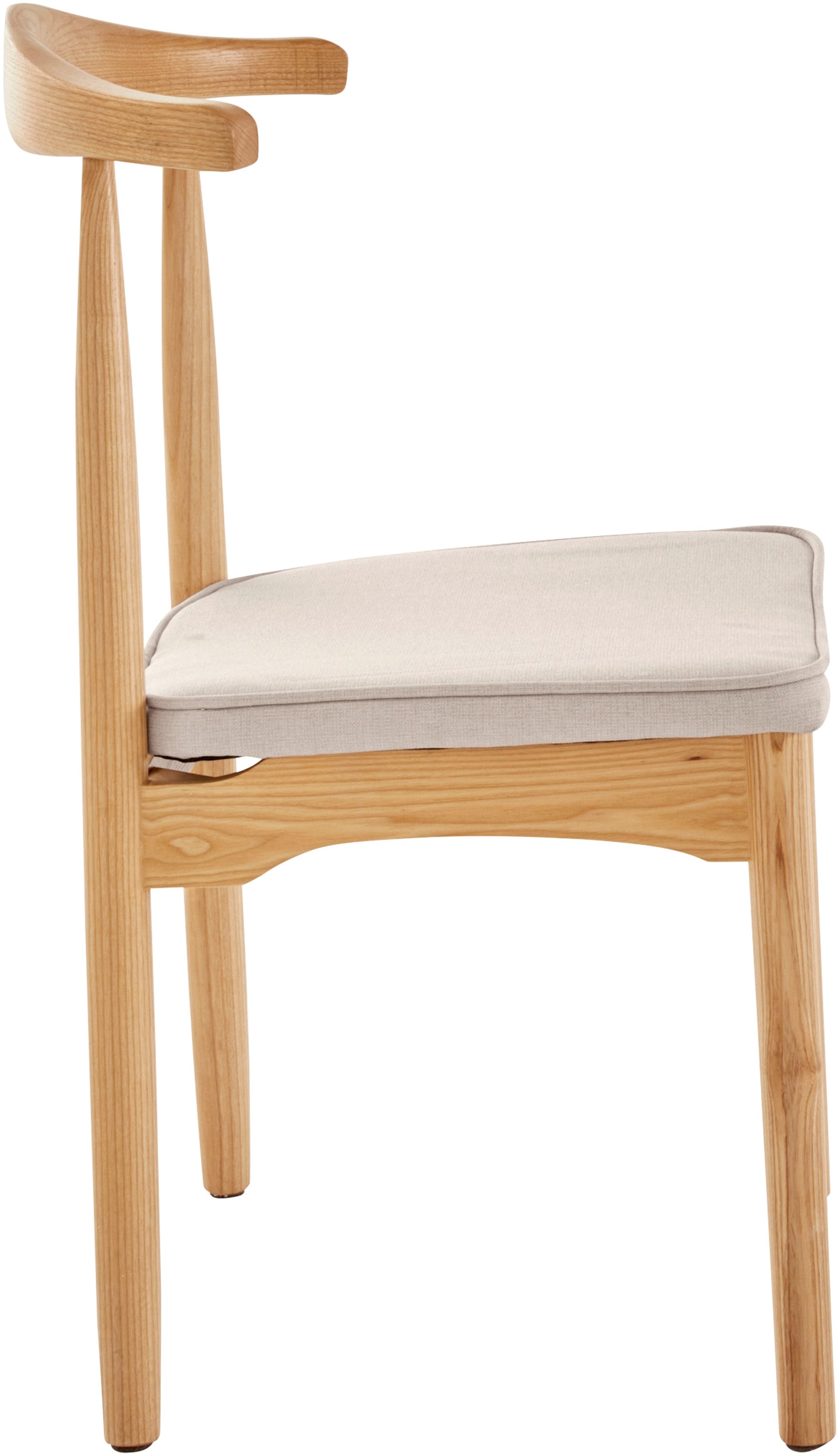 LeGer Home by Lena Gercke Esszimmerstuhl »Rianne, TOPSELLER!, OTTOs Choice«, (Set), 2 St., Gestellrahmen aus massivem Eschenholz, Sitzfläche mit Webstoffkissen