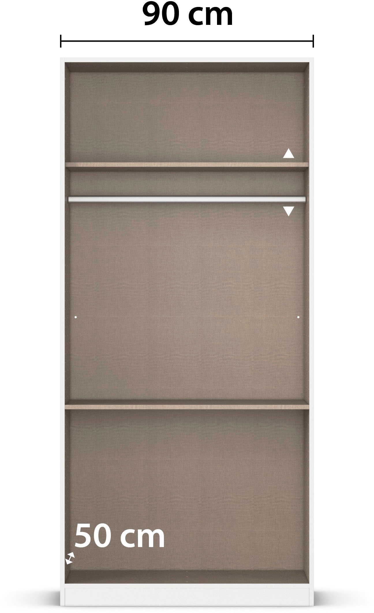 rauch Armoire à portes battantes »Kleiderschrank Schrank Garderobe COSTA in den Breiten 91/136/181 cm« En 3 configurations BASIC/CLASSIC/PREMIUM,  beaucoup d’espace, façade sans poignées et fonction push-to-open MADE IN GERMANY