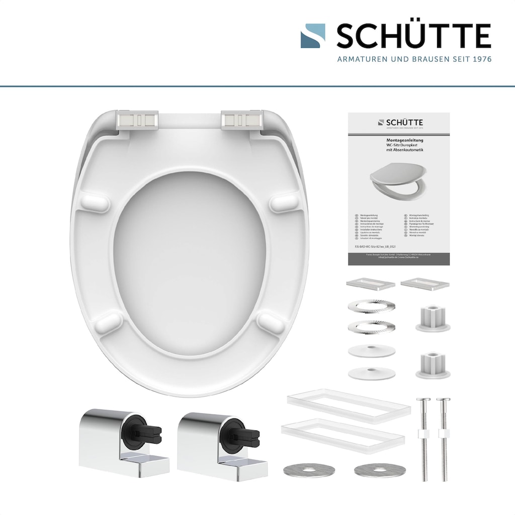 Schütte WC-Sitz »Industrial Grey«, Duroplast, mit Absenkautomatik