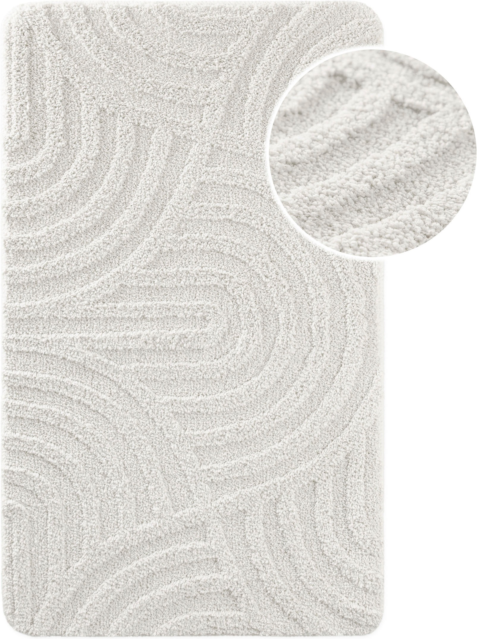 Wecon home Badematte "Fiete" Höhe 25 mm rutschhemmend beschichtet schnell trocknend Badteppich, Hoch-Tief-Effekt, weich, rutschhemmend, waschbar, getuftet