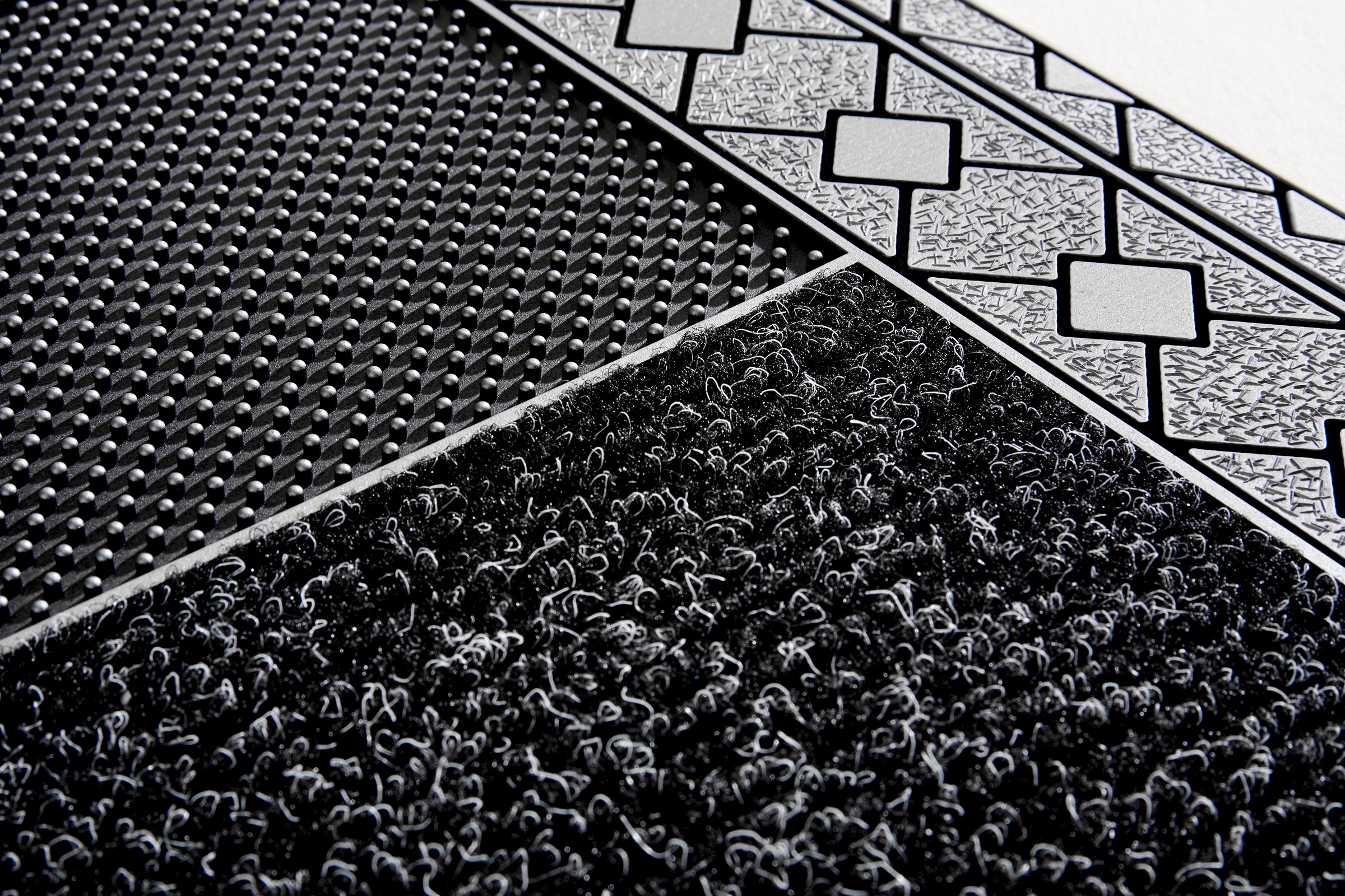 Home2Fashion Fussmatte »DC - Rhombus«, rechteckig, 8 mm Höhe, Schmutzfangmatte, robust, mit Bordüre, In- und Outdoor geeignet