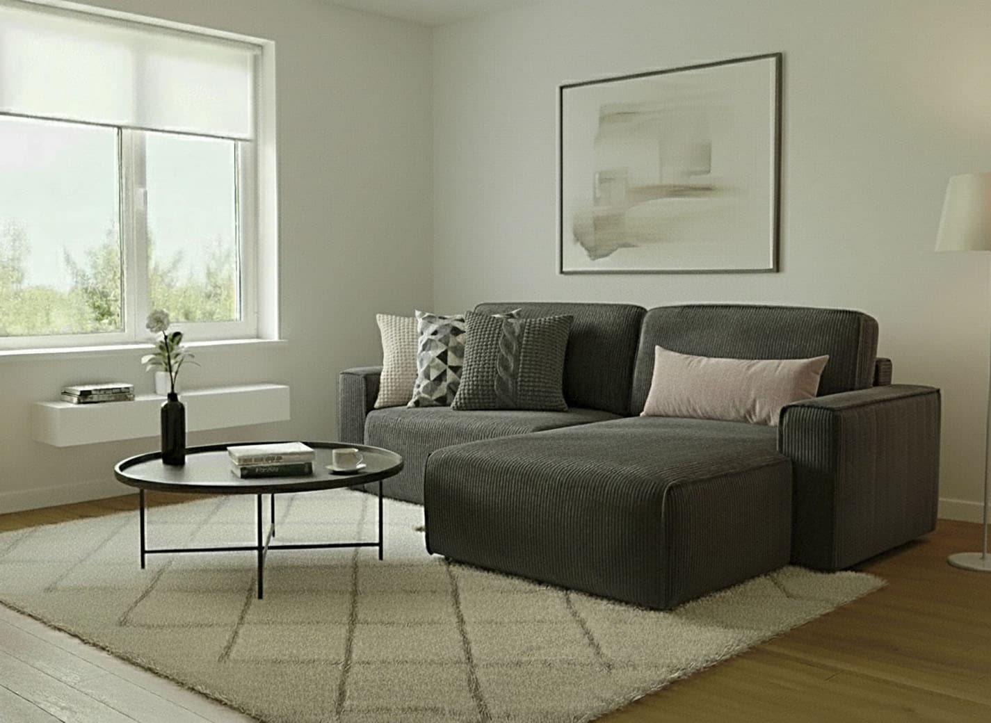 Image of Home affaire Ecksofa "Chance, Recamiere beidseitig montierbar, Schlaffunktion, Breite 265 cm" in Cordstoff HYPER, mit Schlaffunktion und Bettkasten
