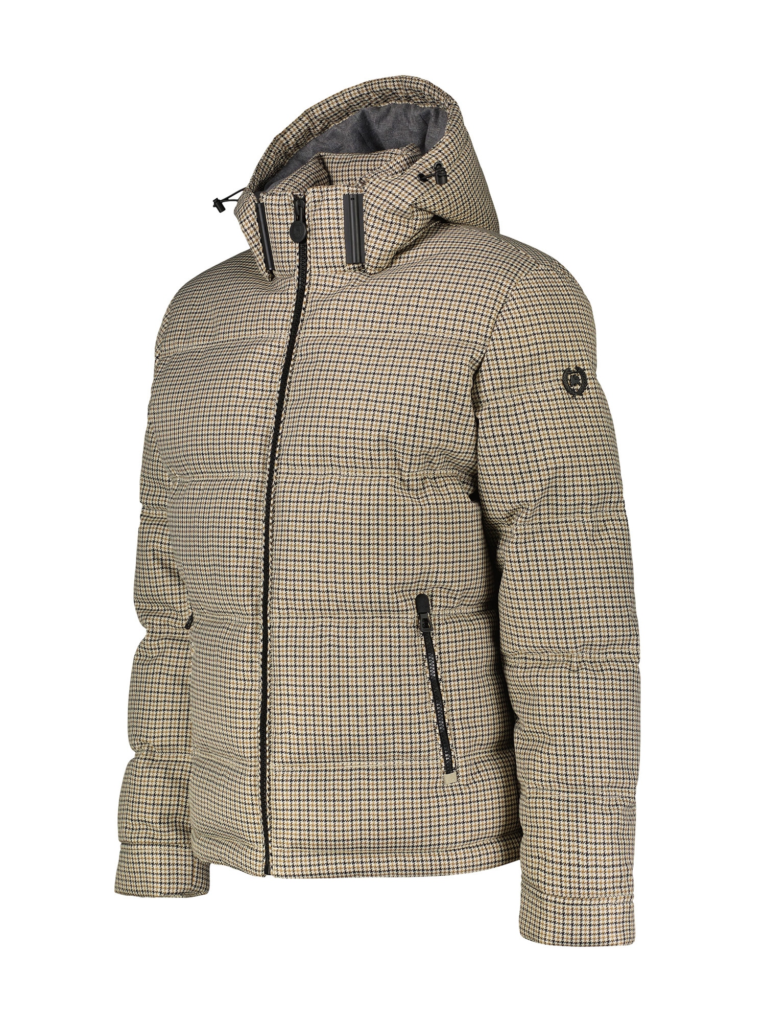 LERROS Outdoorjacke »Steppblouson, kariert« mit Kapuze