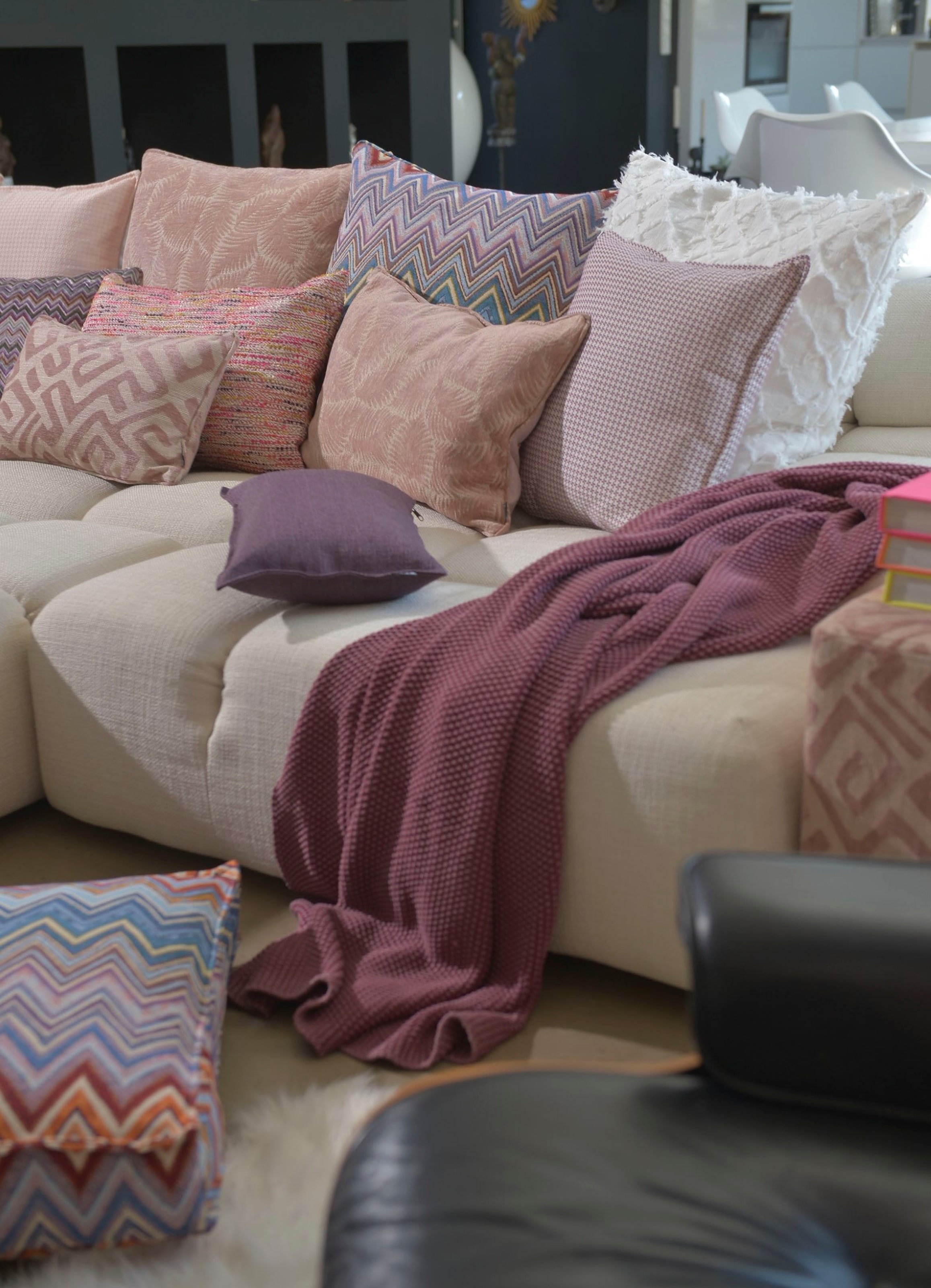 H.O.C.K. Coussin décoratif »Rebelle« mit Zickzack-Muster