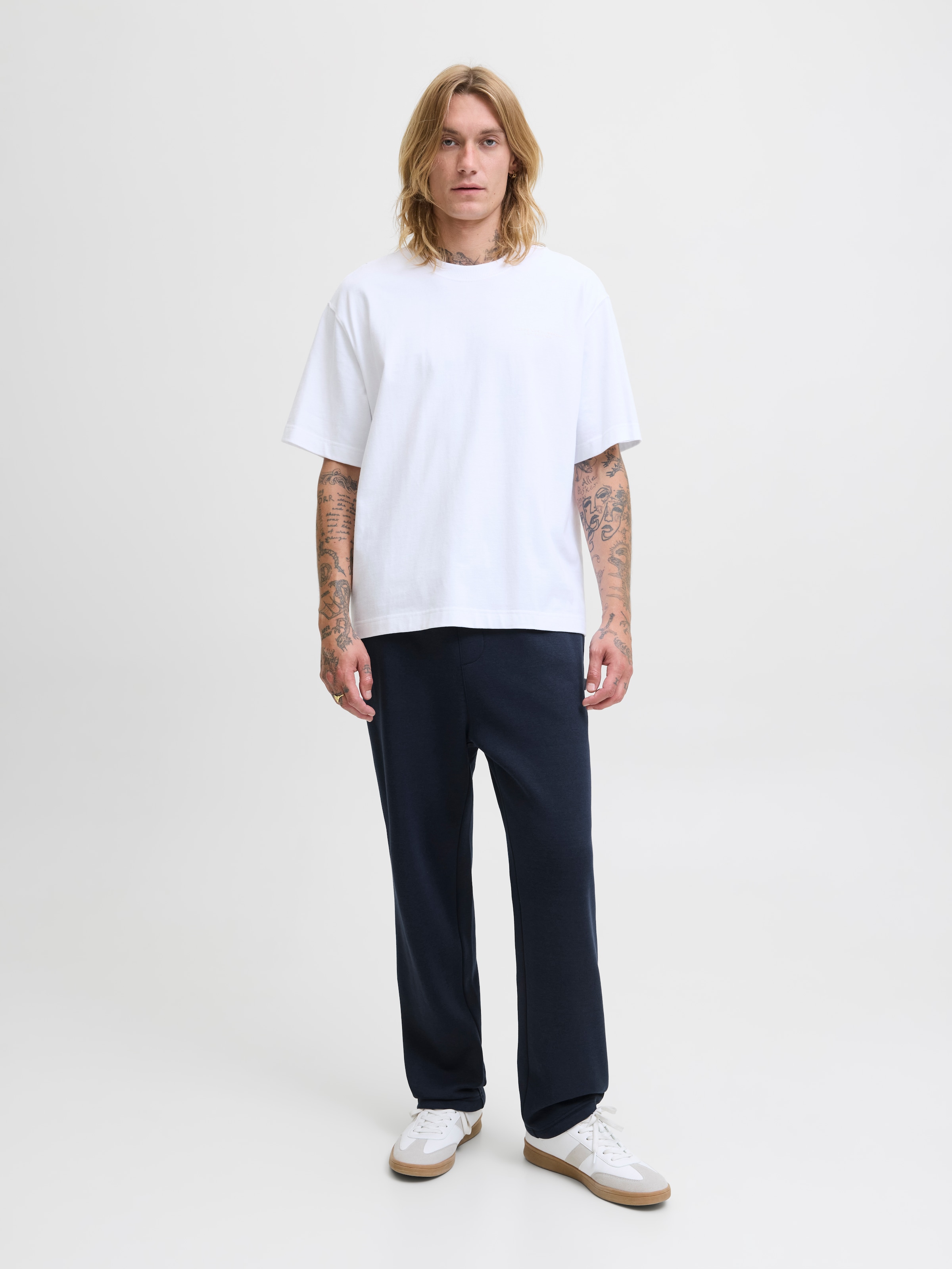 Jack & Jones Sweathose »JPSTKANE BRADLEY UNCUFFED SWT PANTS NOOS«  Materialmix, relaxed fit